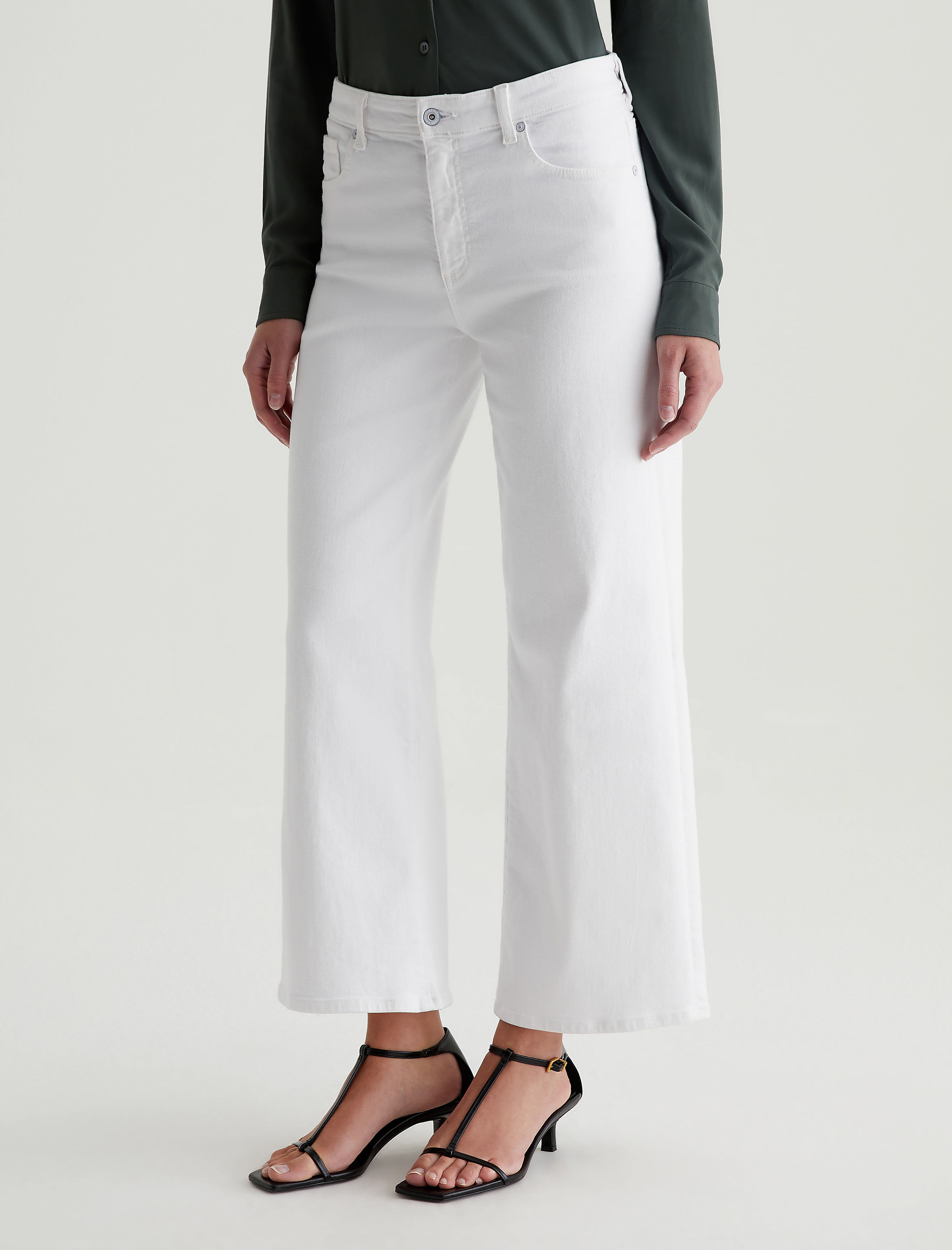Women Saige Wide Leg Crop Gallery White at AG Jeans Official