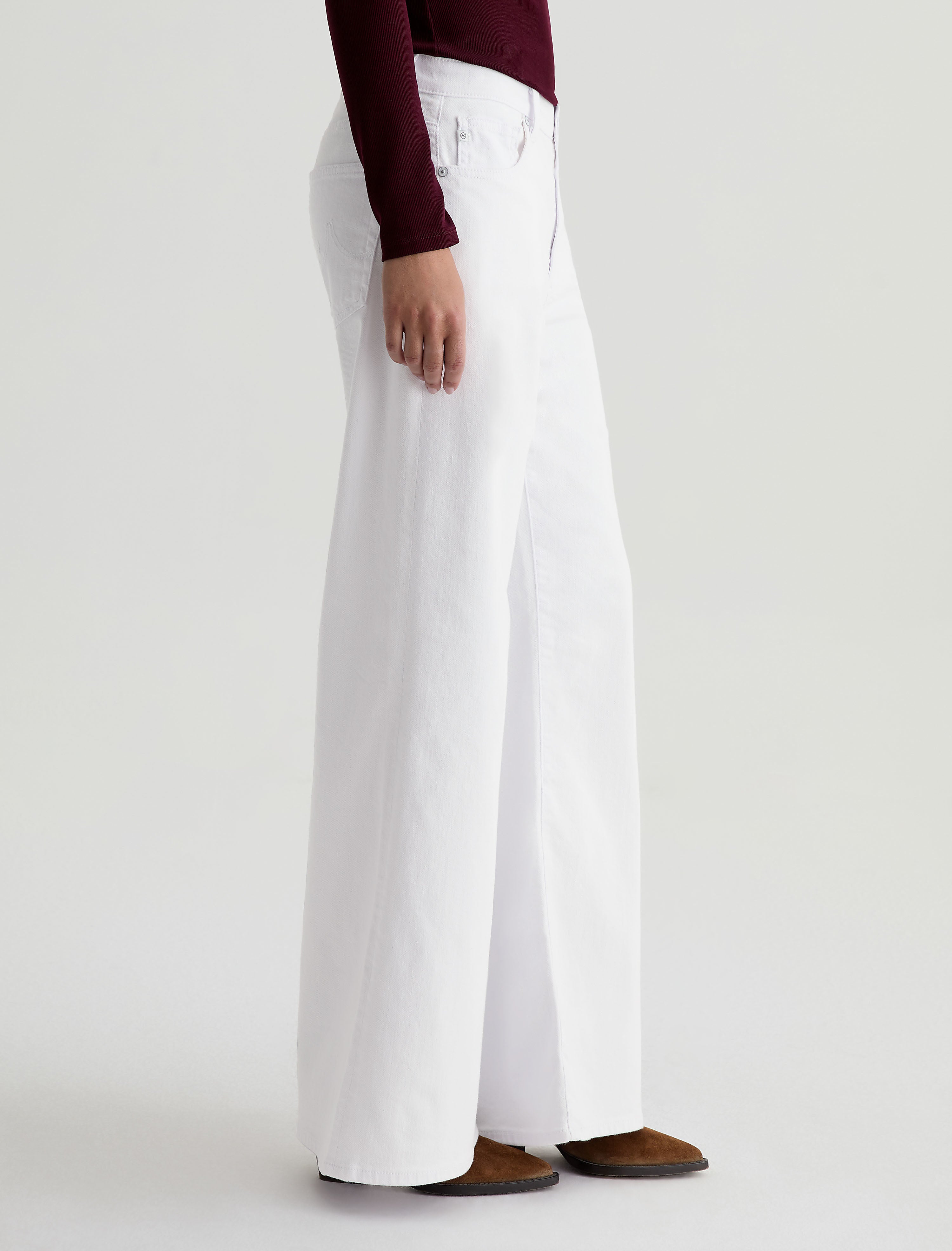 Women Saige Wide Leg Gallery White at AG Jeans Official Store