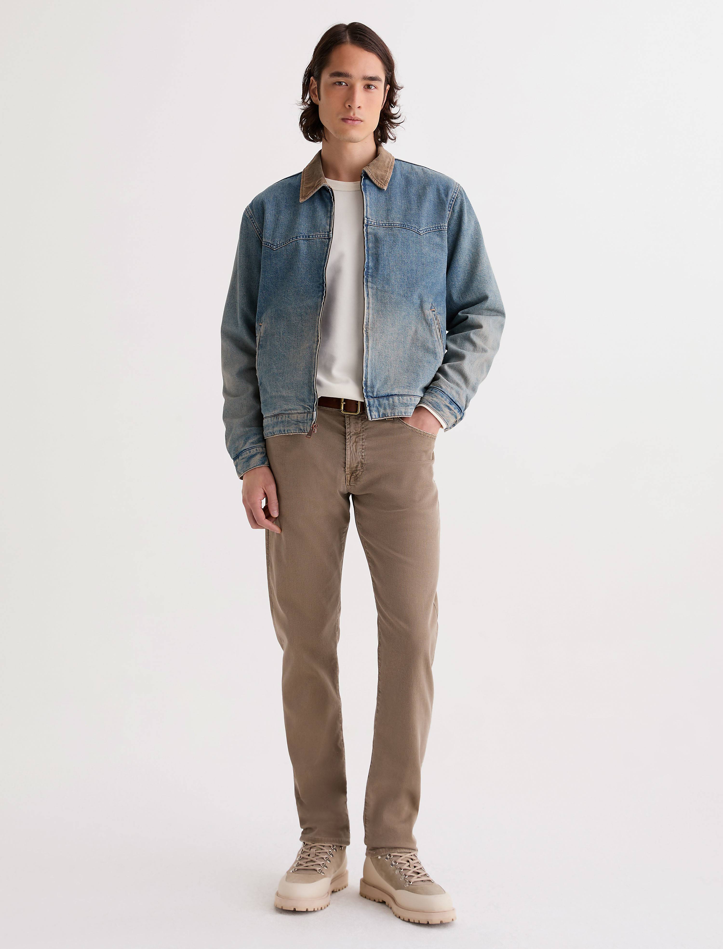 Men Tellis Bedford Corduroy 5 Years Sulfur Industrial Taupe at AG