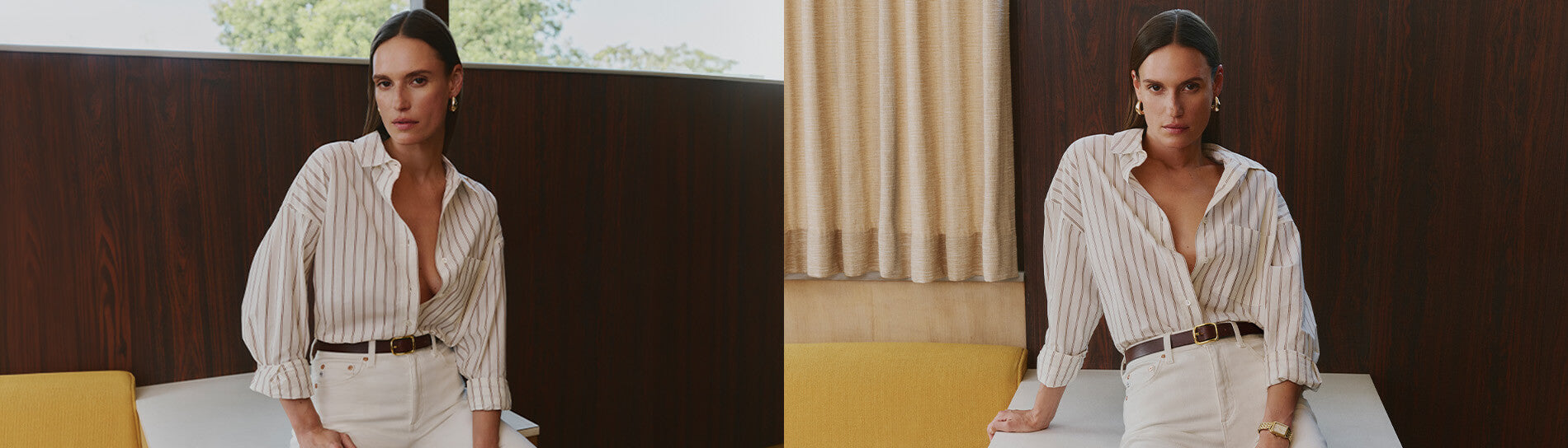 取寄) AGジーンズ レディース ルイサ ロング スリーブ シャツ ドレス