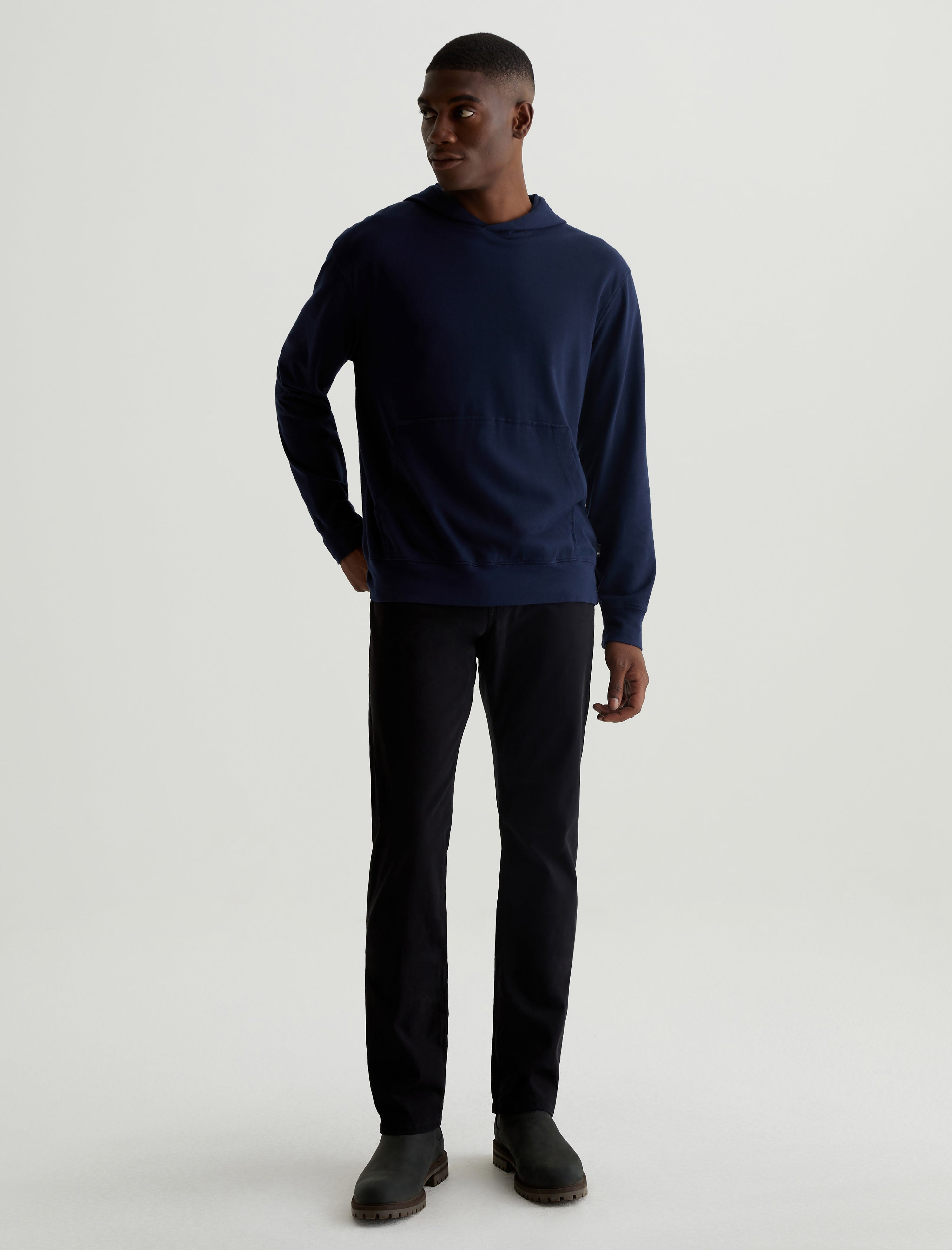 Graduate SUD Super Black Sueded Tailored Leg Men Bottom Photo 1