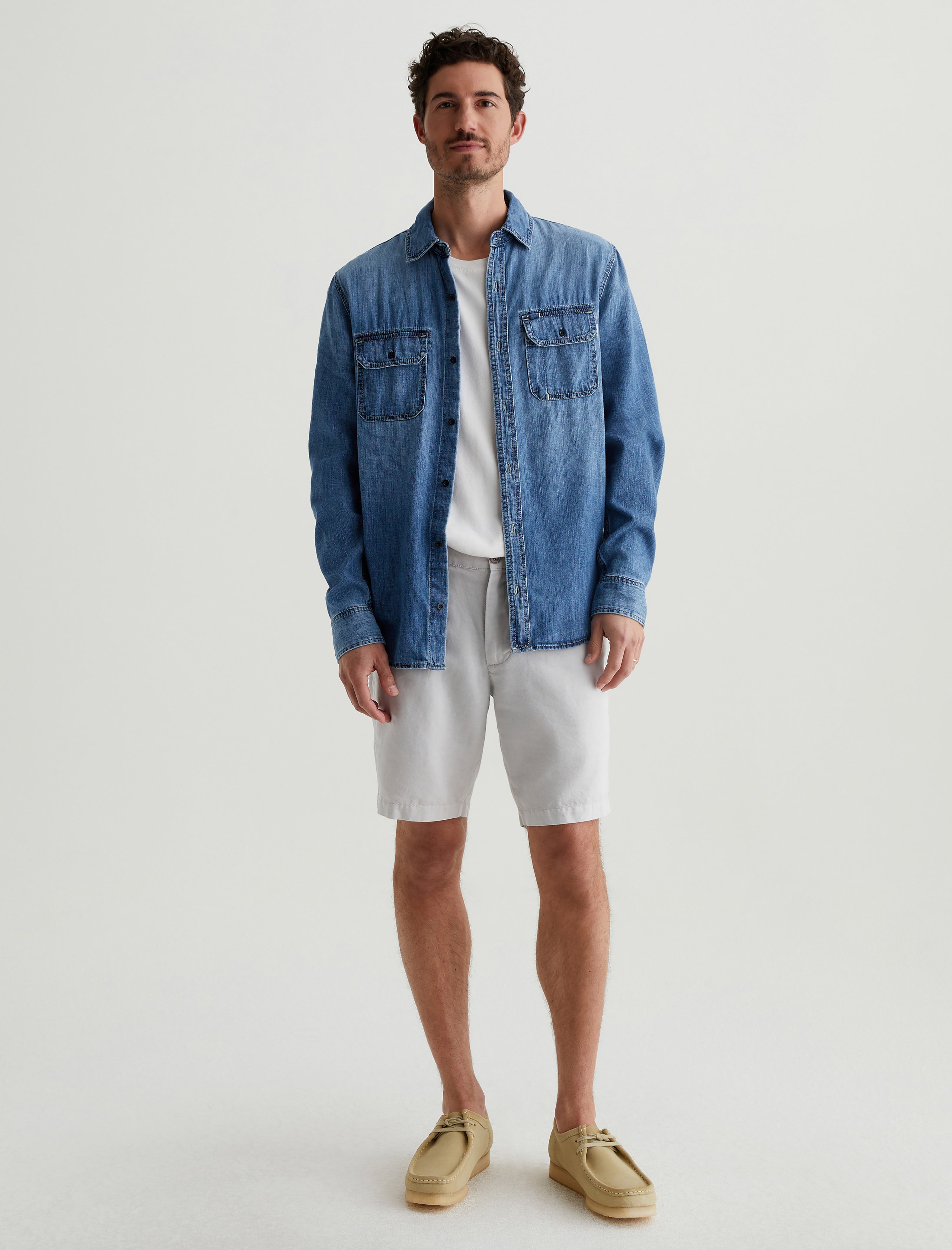 Wanderer Short Silver Fog Slim Trouser Short Men Bottom Photo 1