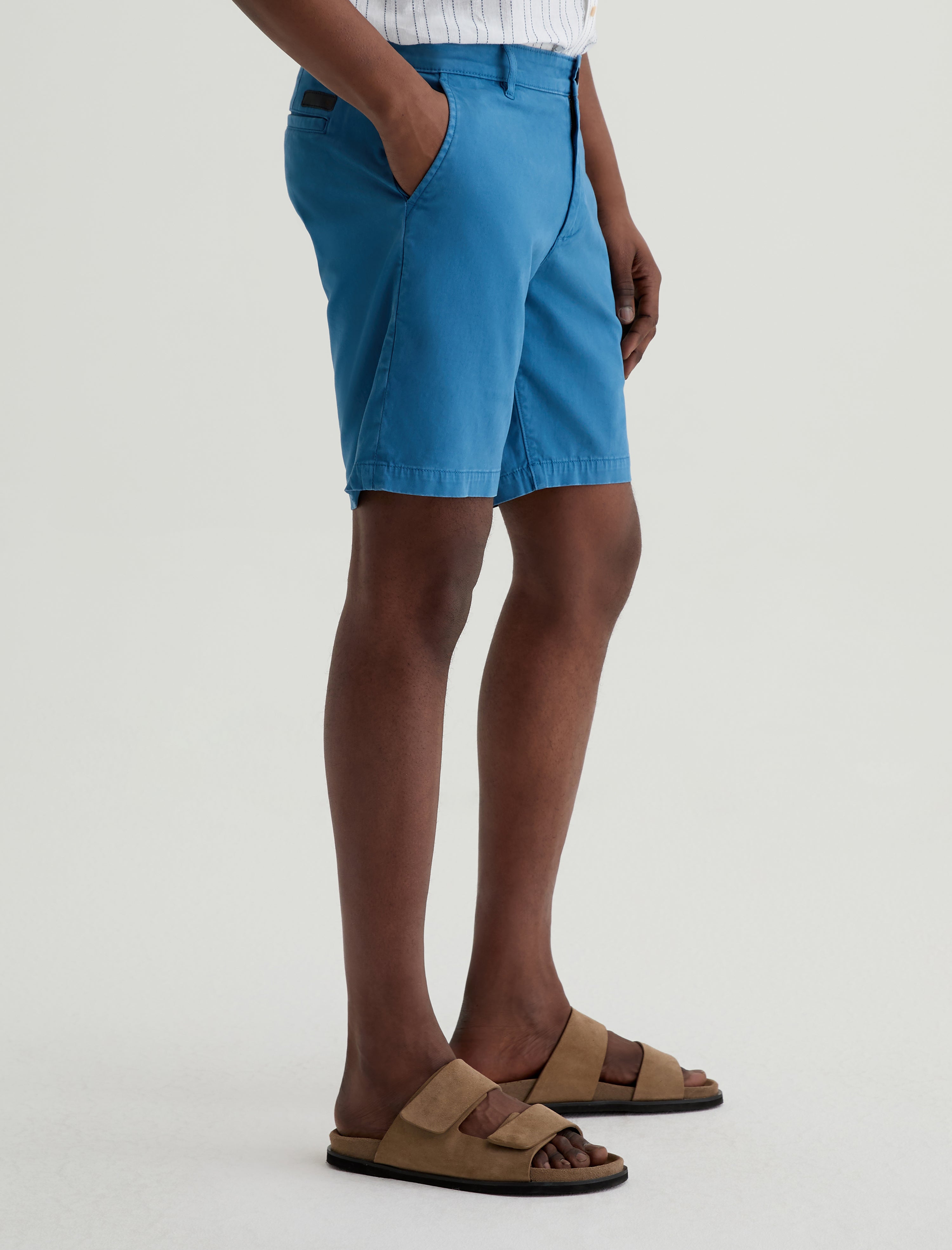 Wanderer Short Sulfur Baja Blue Slim Trouser Short Men Bottom Photo 4