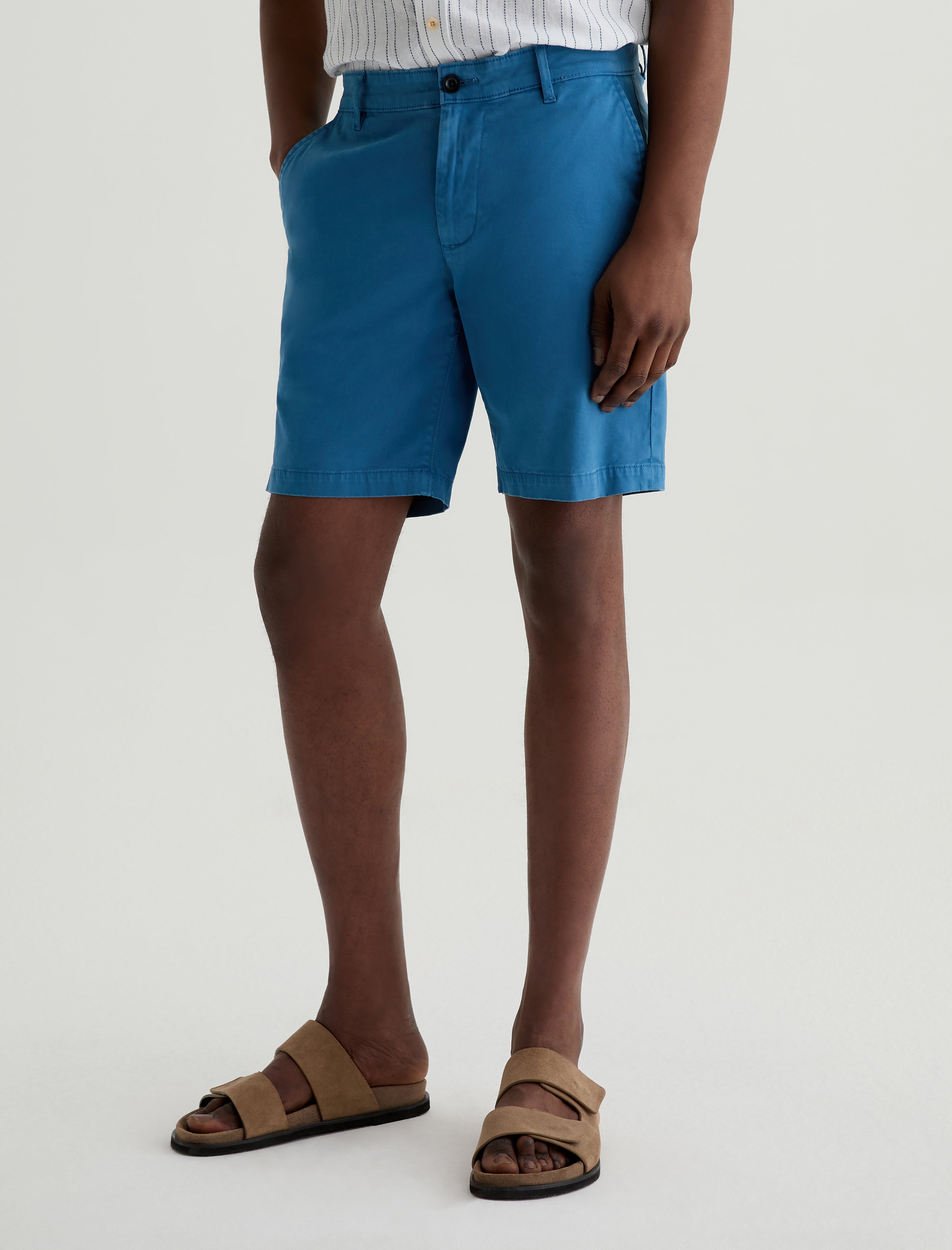 Wanderer Short Sulfur Baja Blue Slim Trouser Short Men Bottom Photo 5