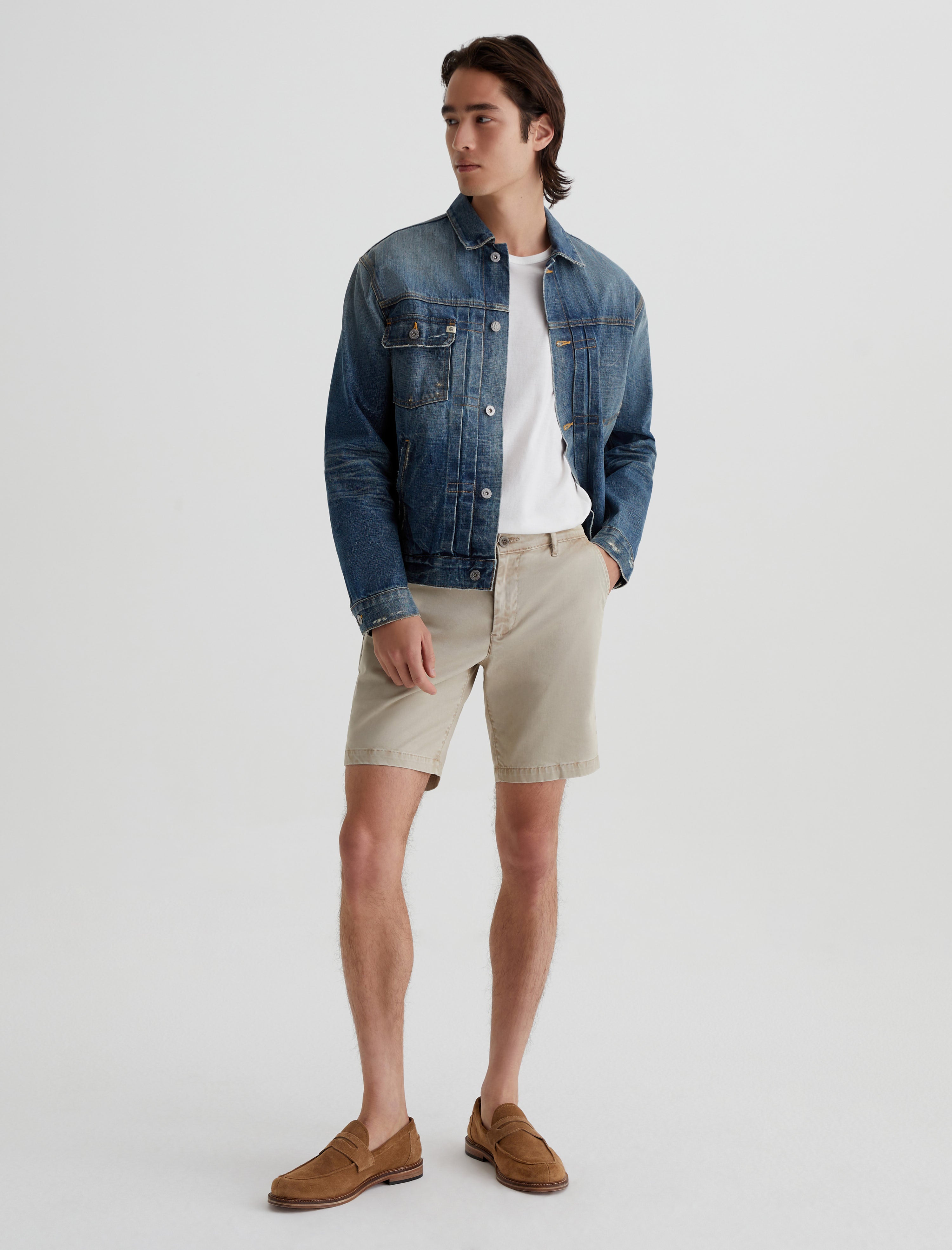 Wanderer Short Sulfur Coastal Pebble Slim Trouser Short Men Bottom Photo 1