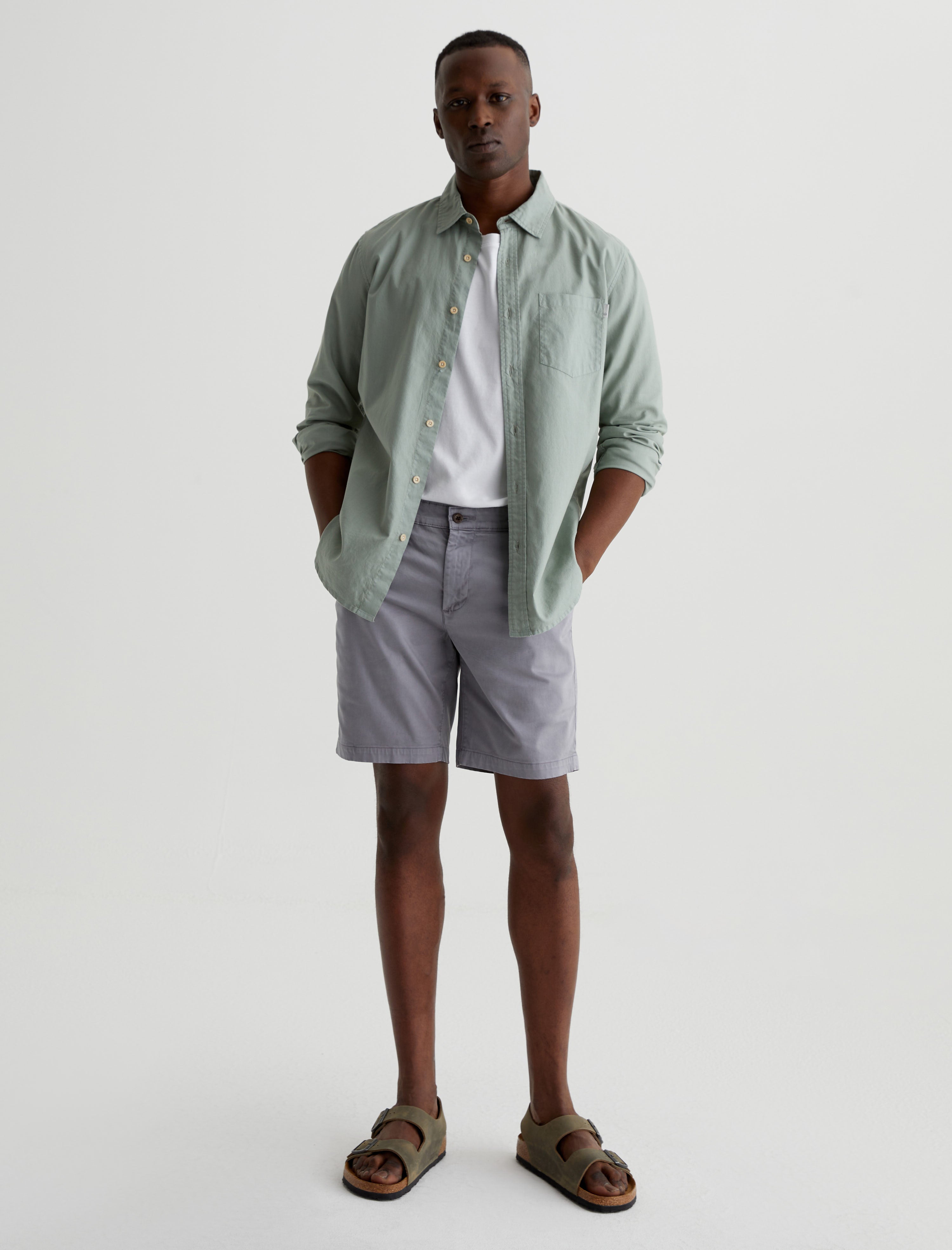 Wanderer Short Sulfur Ocean Breeze Slim Trouser Short Men Bottom Photo 1