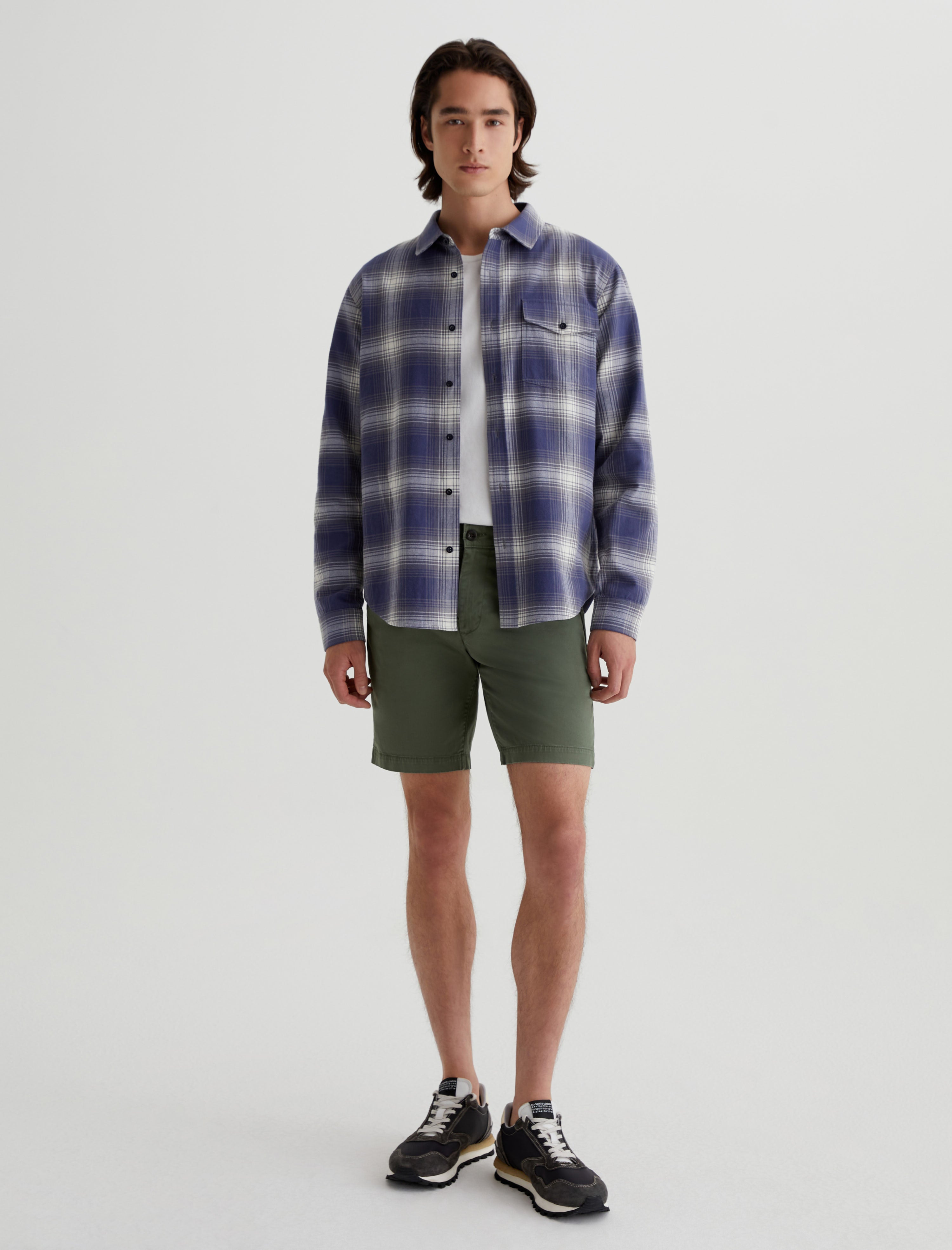 Wanderer Short Sulfur Seaside Sage Slim Trouser Short Men Bottom Photo 1