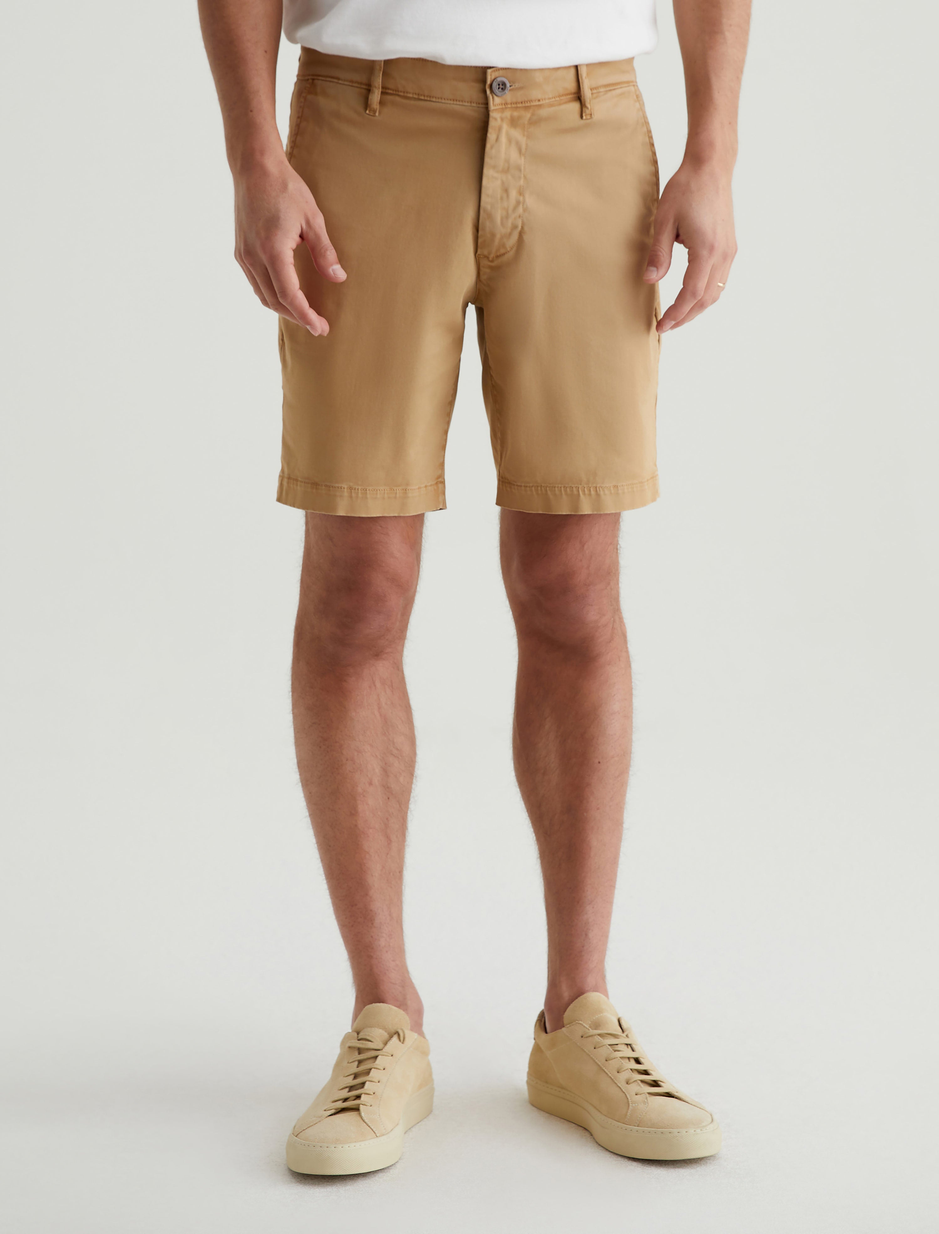 Wanderer Short Sulfur Tawny Beige Slim Trouser Short Men Bottom Photo 2