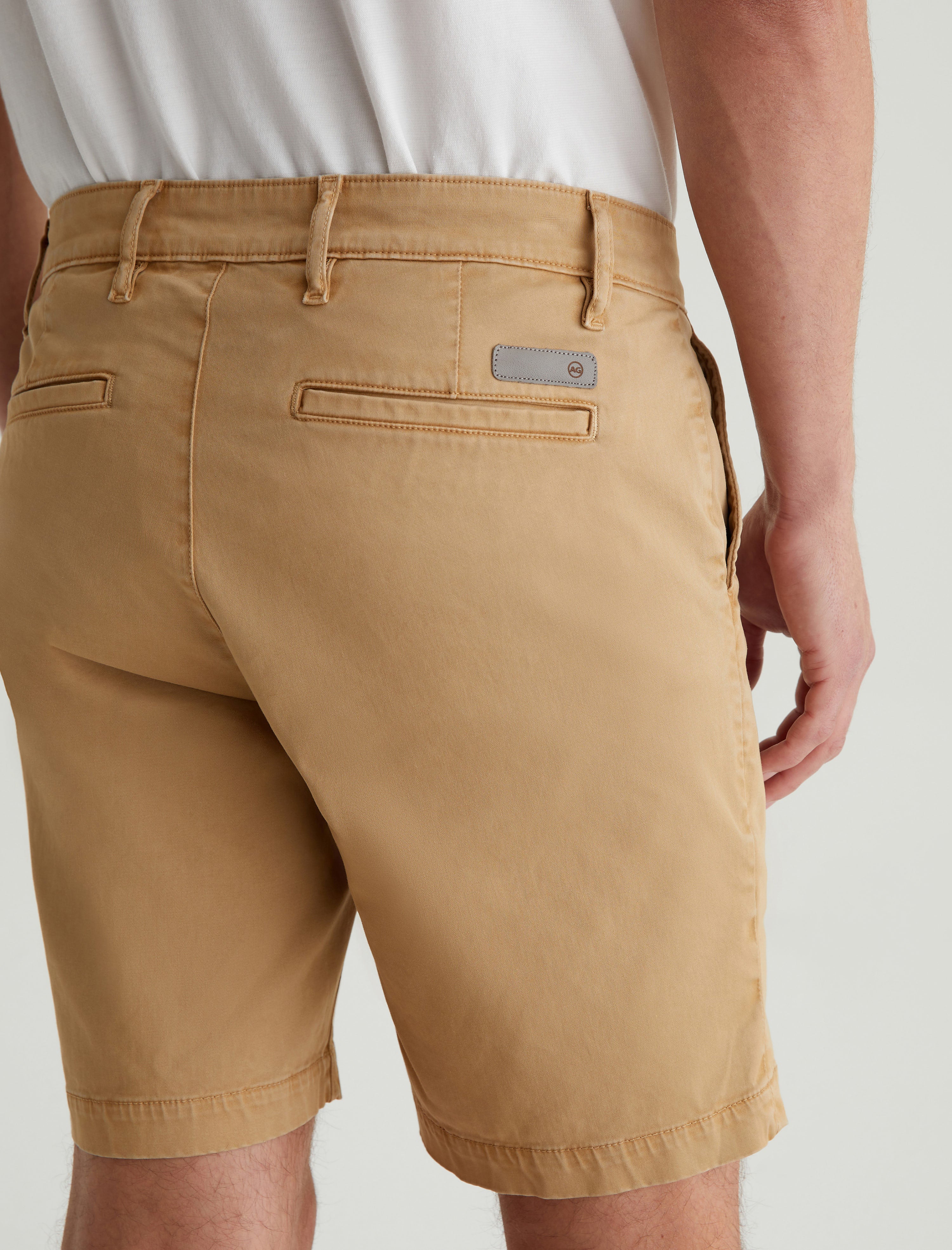 Wanderer Short Sulfur Tawny Beige Slim Trouser Short Men Bottom Photo 6