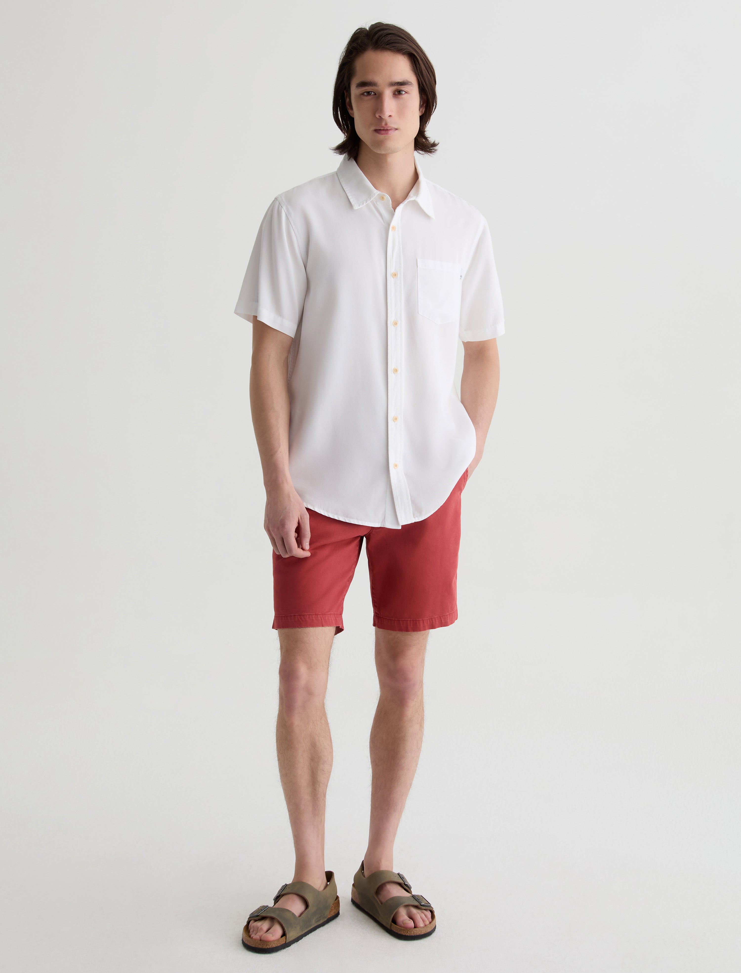 Wanderer Short Sulfur Vintage Ruby Slim Trouser Short Men Bottom Photo 1