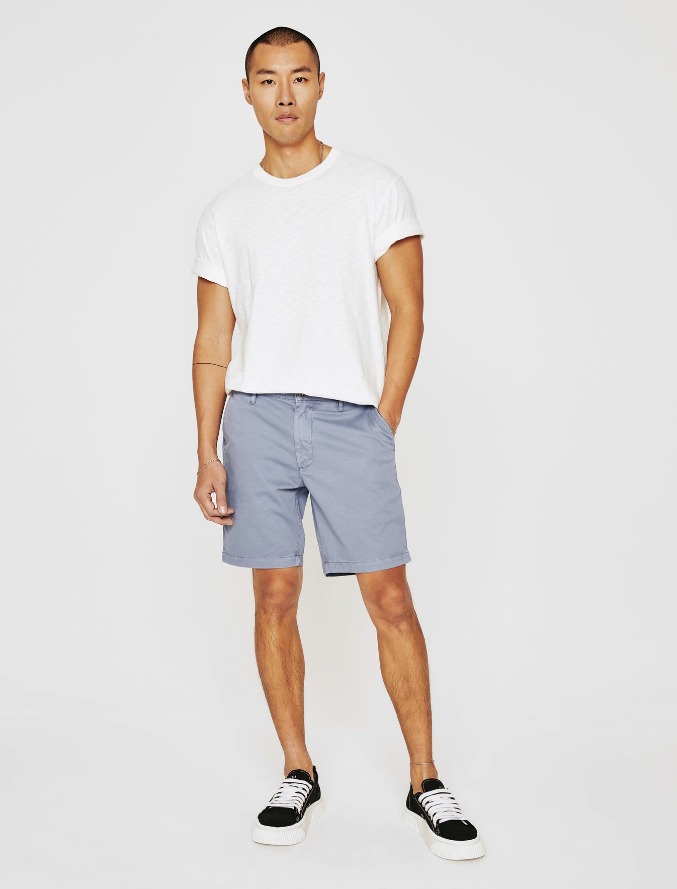 Wanderer Short Sulfur Worn Indigo Slim Trouser Short Men Bottom Photo 1