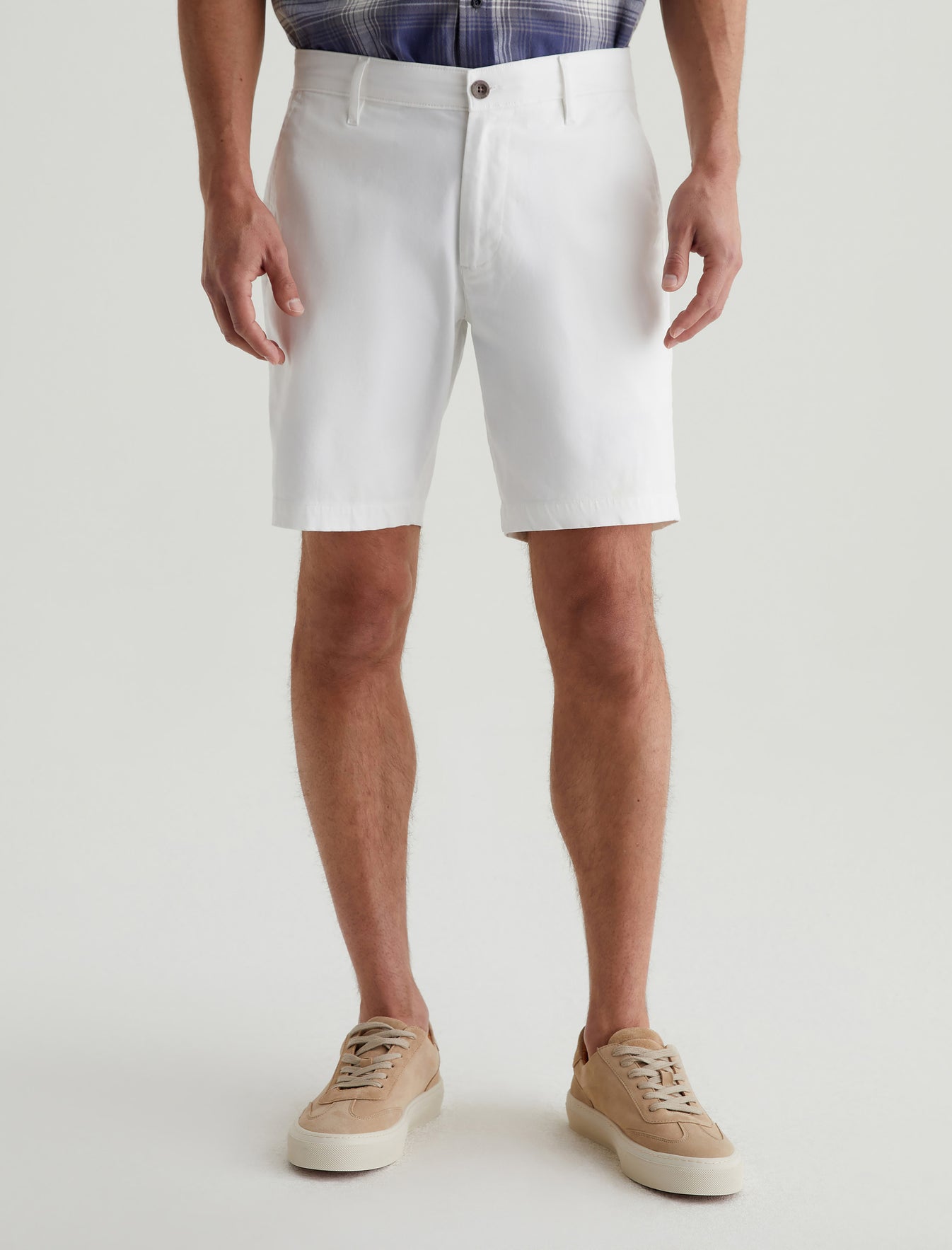 Wanderer Short White Slim Short Mens Bottoms  Photo 2