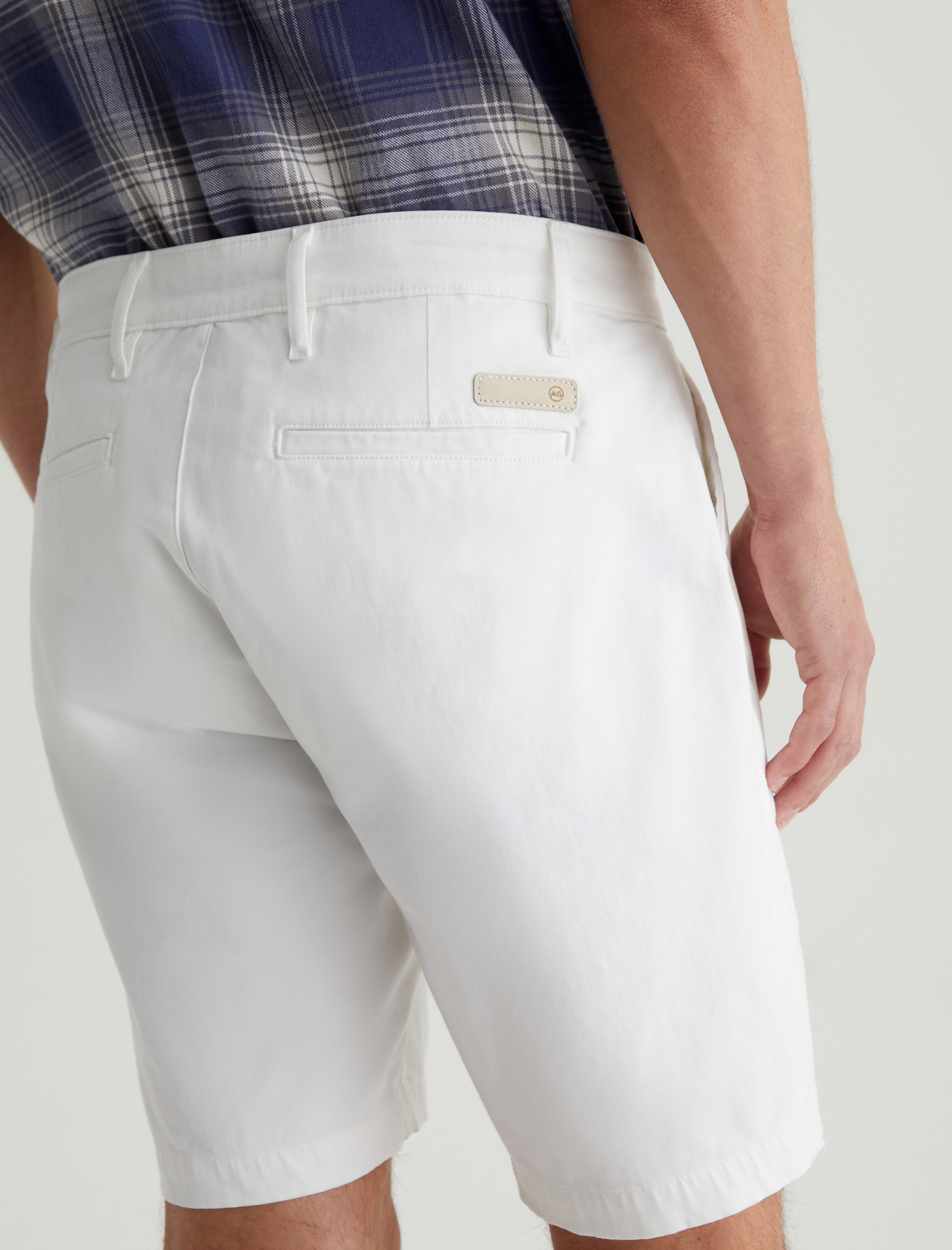 Wanderer Short White Slim Trouser Short Men Bottom Photo 6