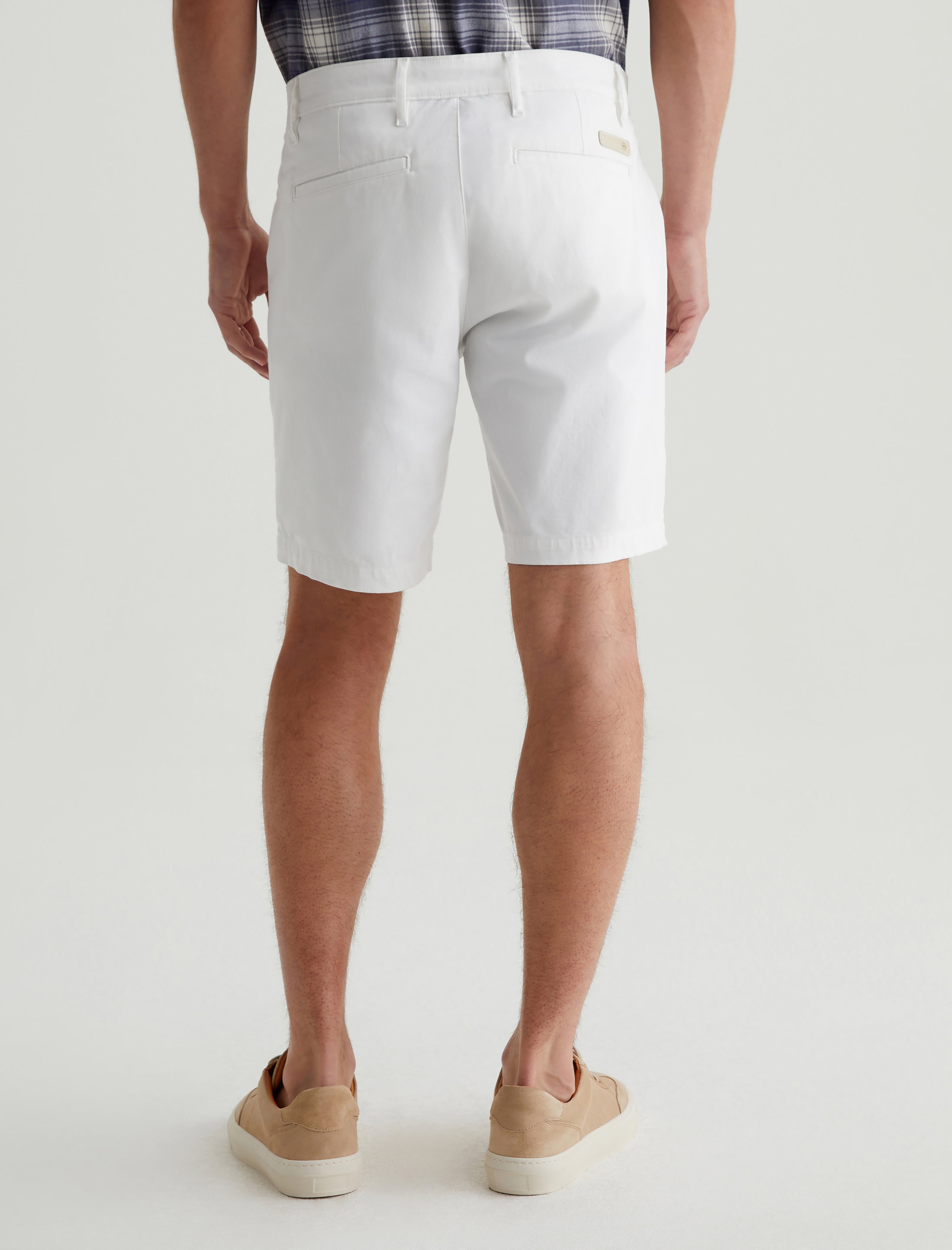 Wanderer Short White Slim Trouser Short Men Bottom Photo 7