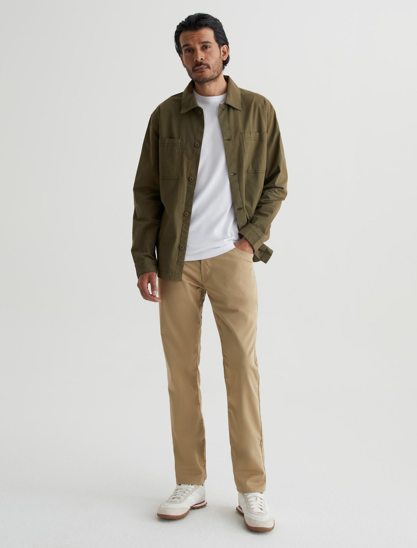 Tellis Sandstone Modern Slim Mens bottom Photo 1