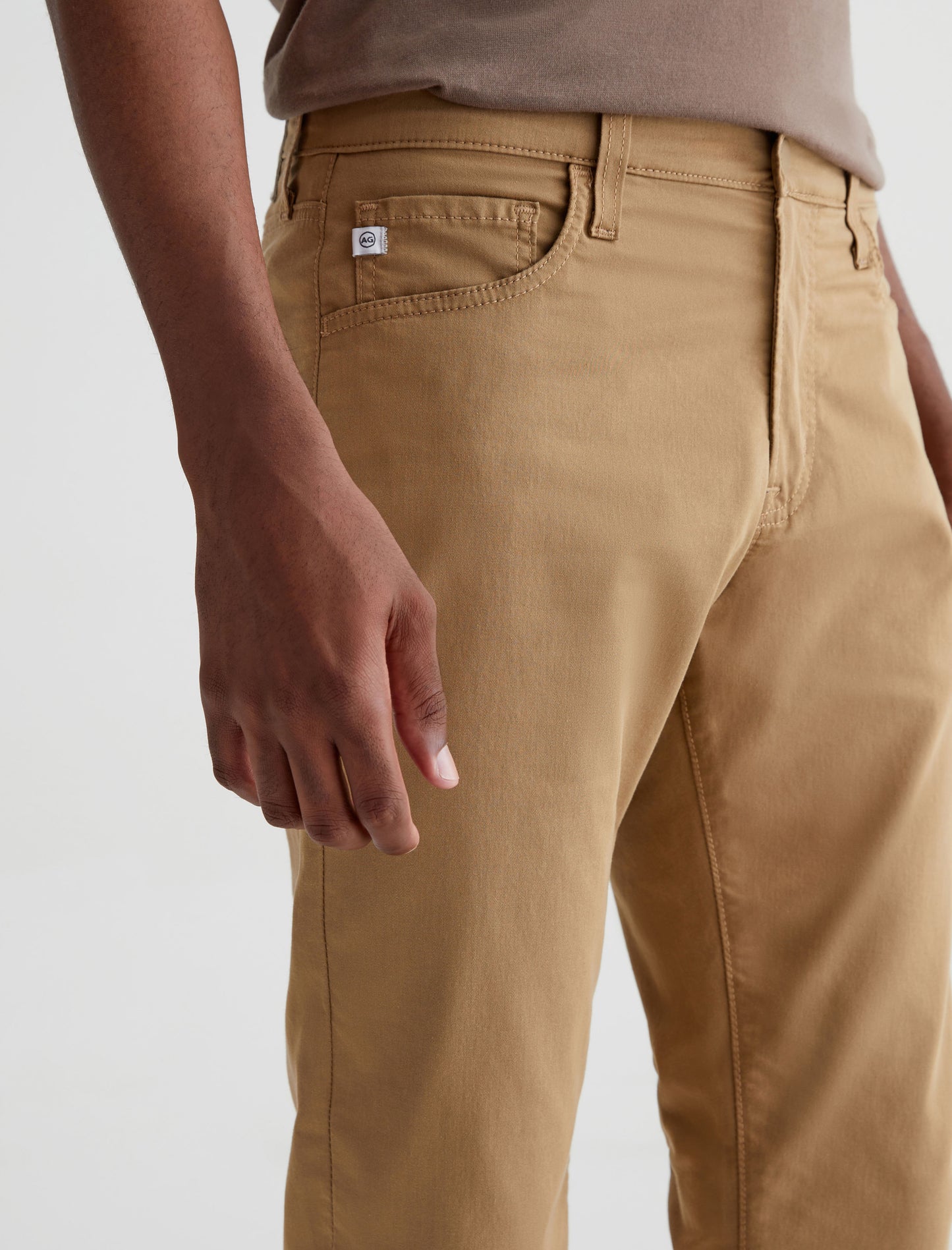 Tellis Vintage Khaki Modern Slim Mens bottom Photo 3