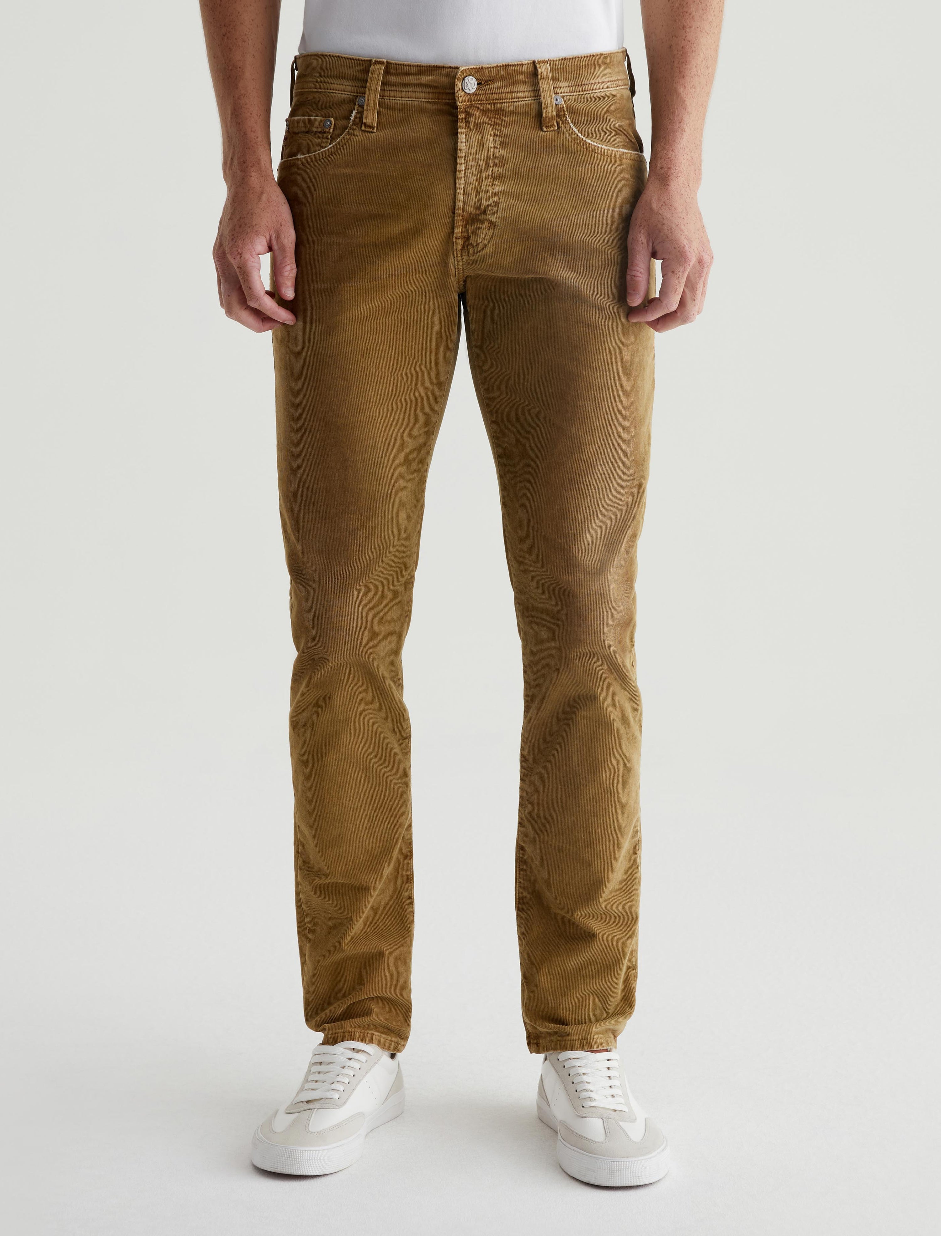 Tellis Corduroy 10 Years Sulfur Vintage Coin AG-ed™ Corduroy Modern Slim Men Bottom Photo 2