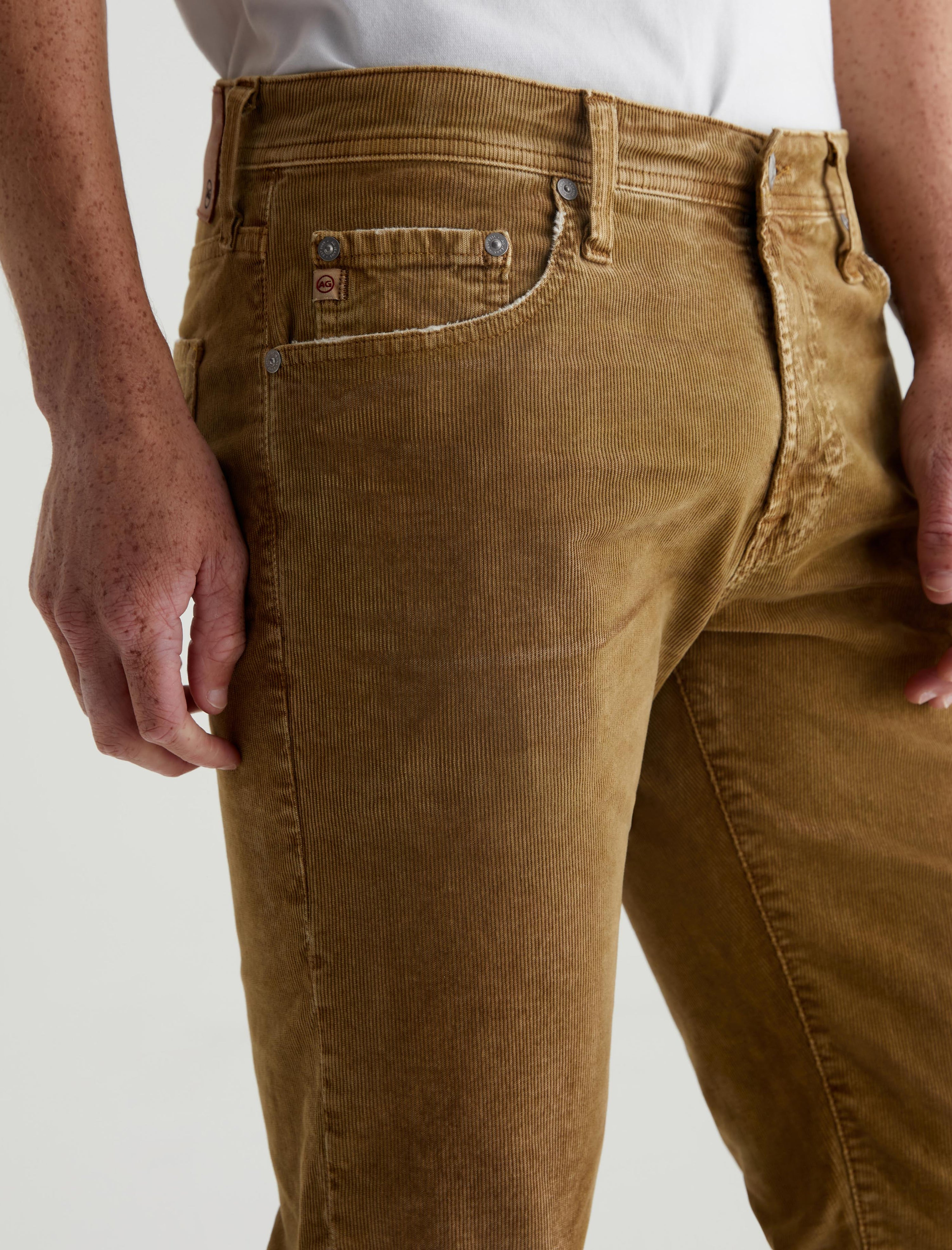 Tellis Corduroy 10 Years Sulfur Vintage Coin AG-ed™ Corduroy Modern Slim Men Bottom Photo 3