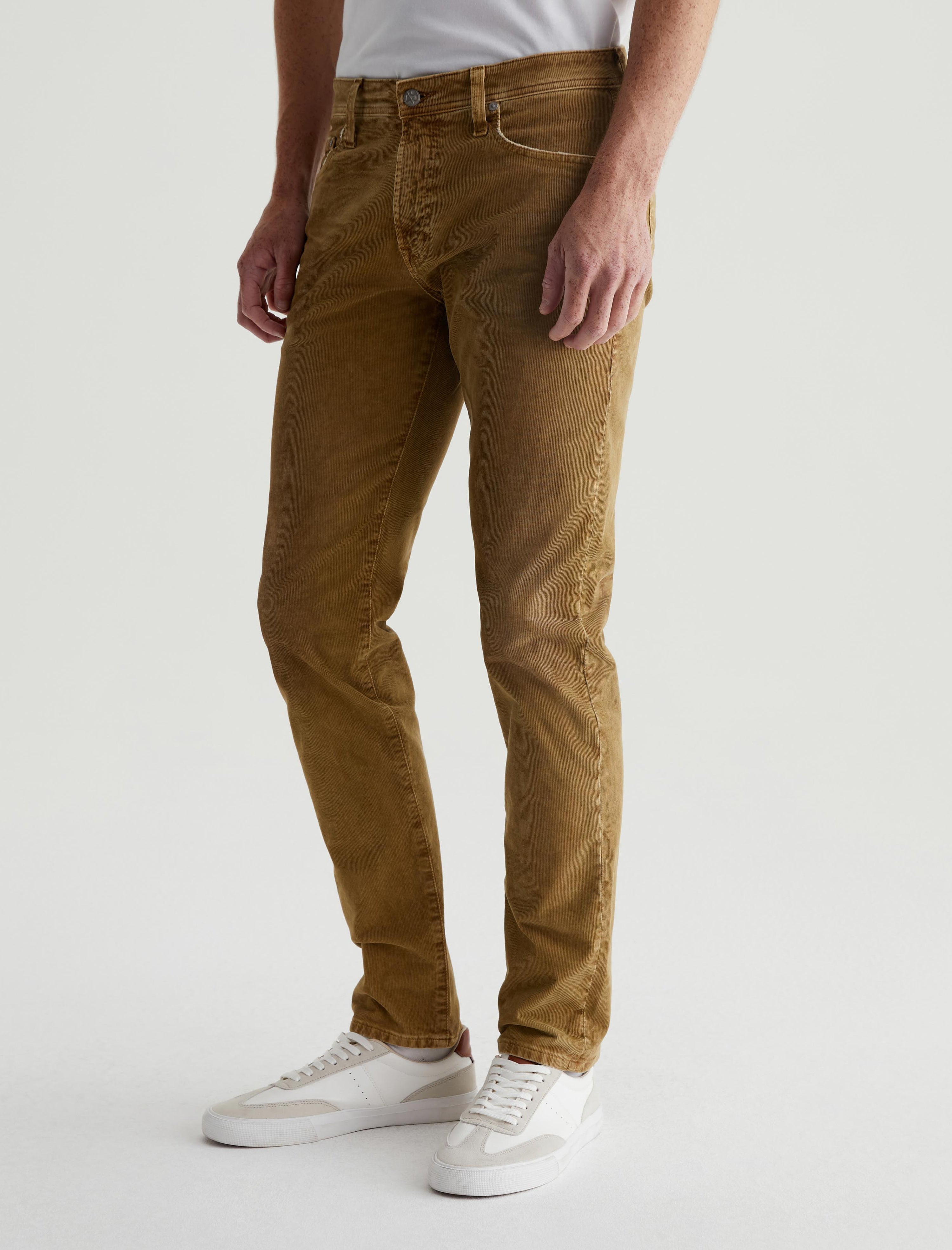 Tellis Corduroy 10 Years Sulfur Vintage Coin AG-ed™ Corduroy Modern Slim Men Bottom Photo 5