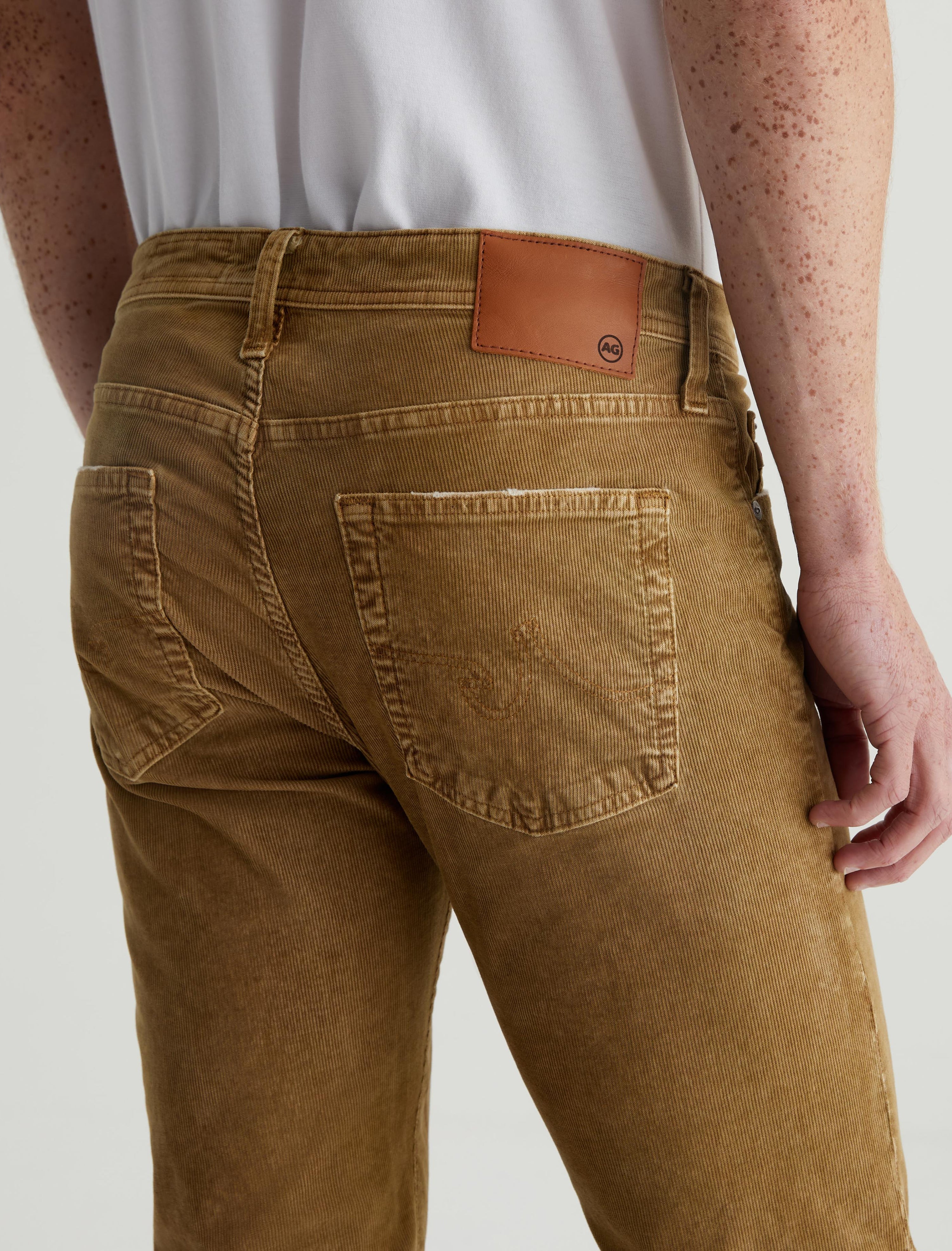 Tellis Corduroy 10 Years Sulfur Vintage Coin AG-ed™ Corduroy Modern Slim Men Bottom Photo 6