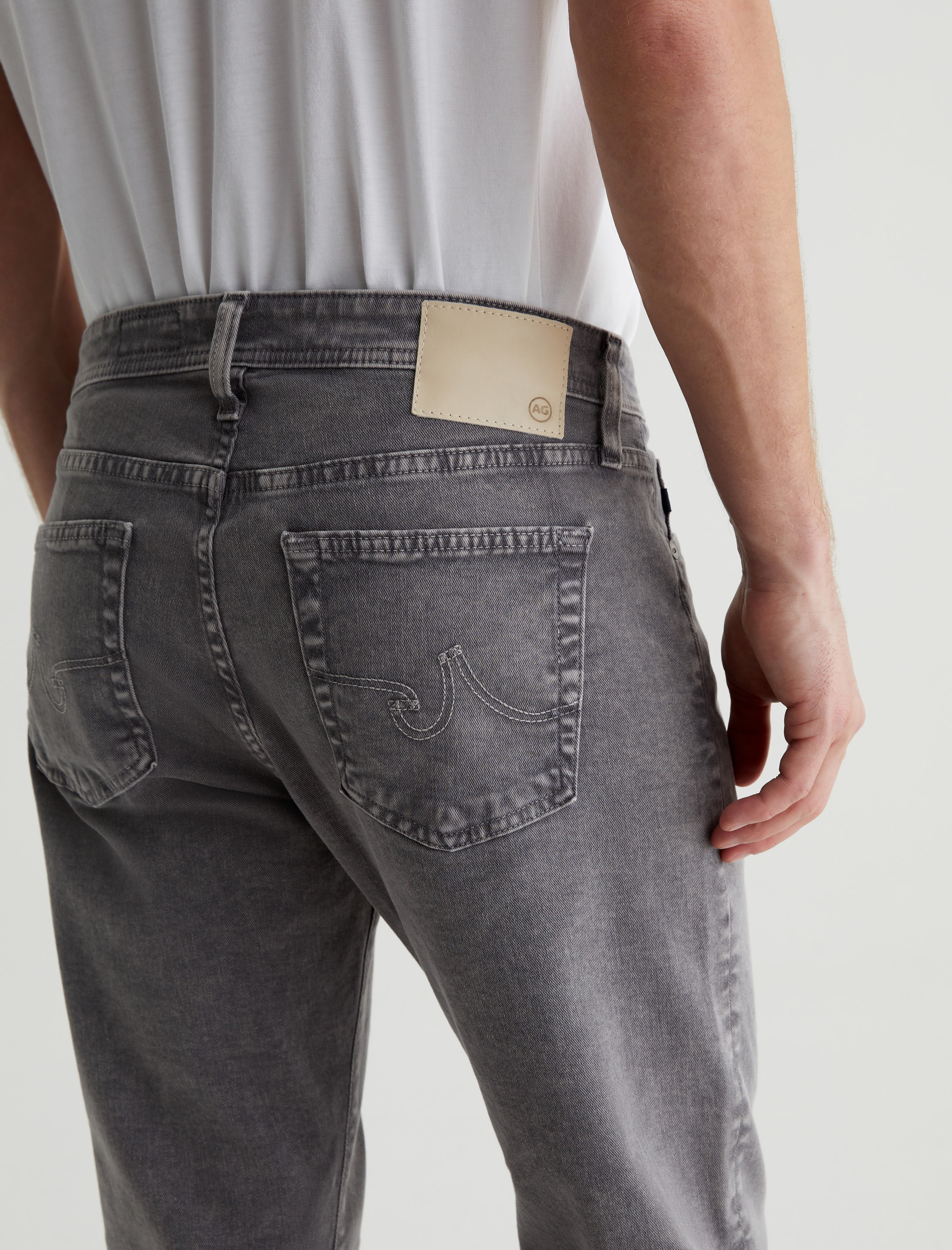 Tellis Moon Wash Mosaic Grey Modern Slim AG Cloud Soft Denim™ Men Bottom Photo 6