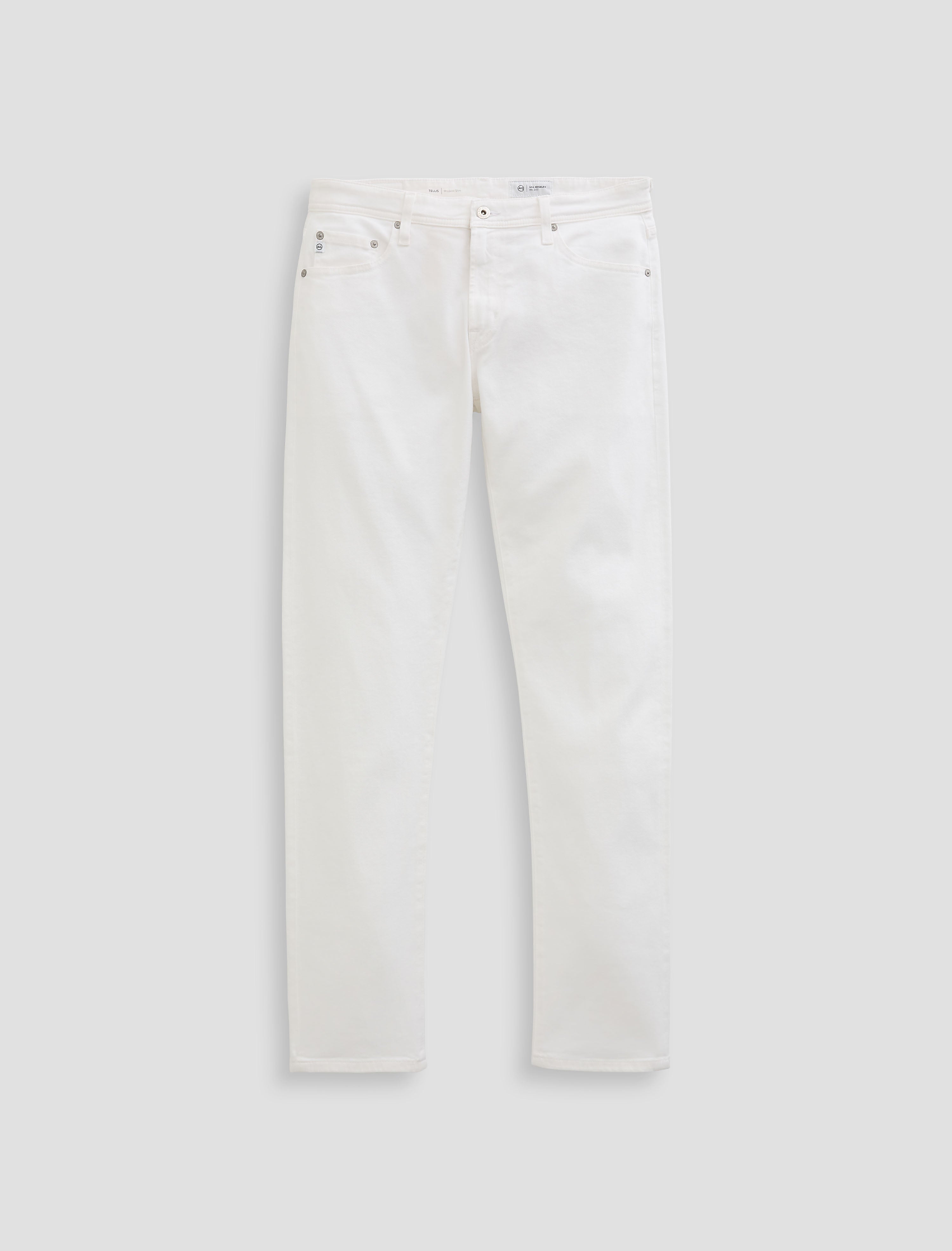 Tellis White Modern Slim Men Bottom Photo 9