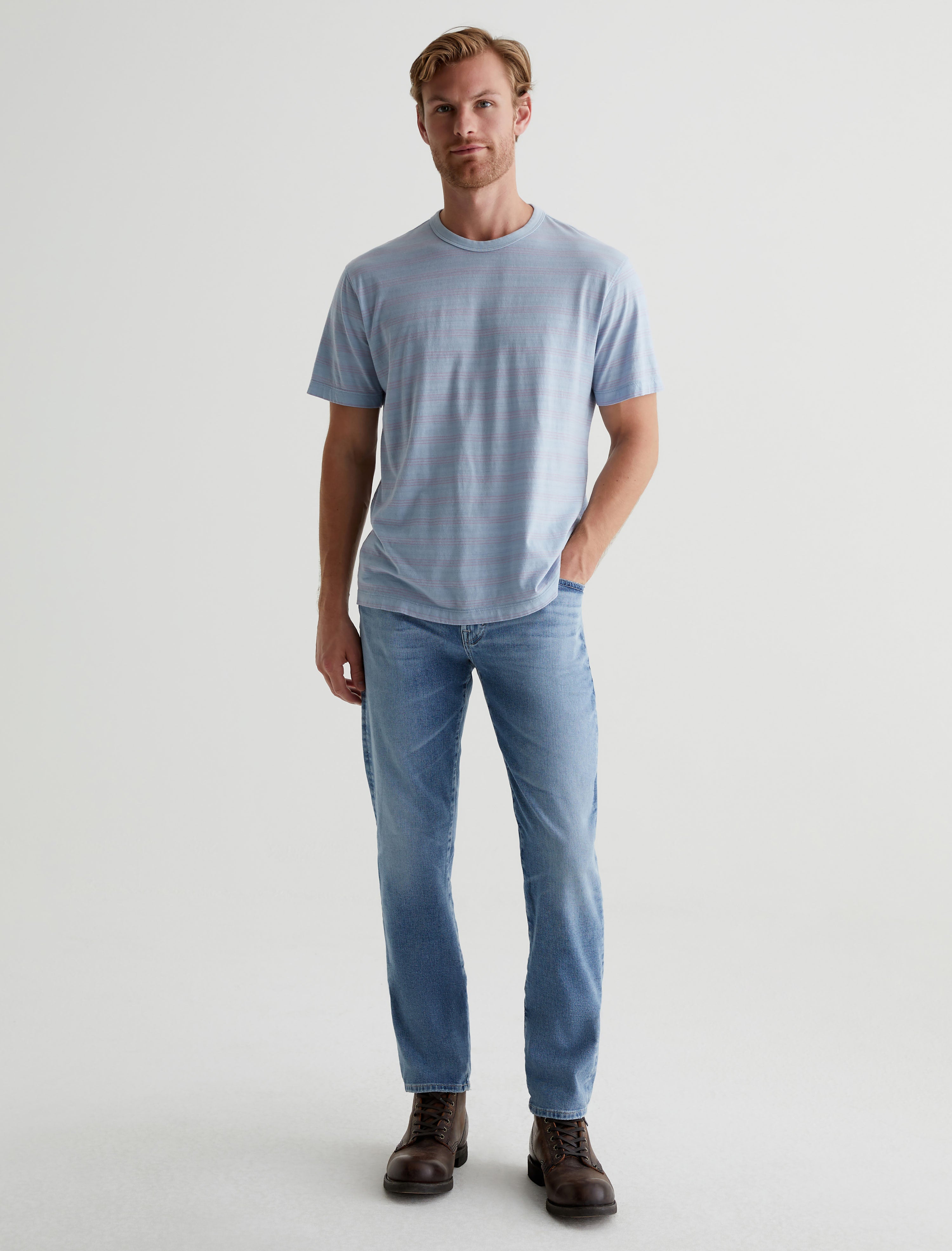 Tellis 19 Years Blue Grotto Modern Slim Leg AG Cloud Soft Denim™ Men Bottom Photo 1