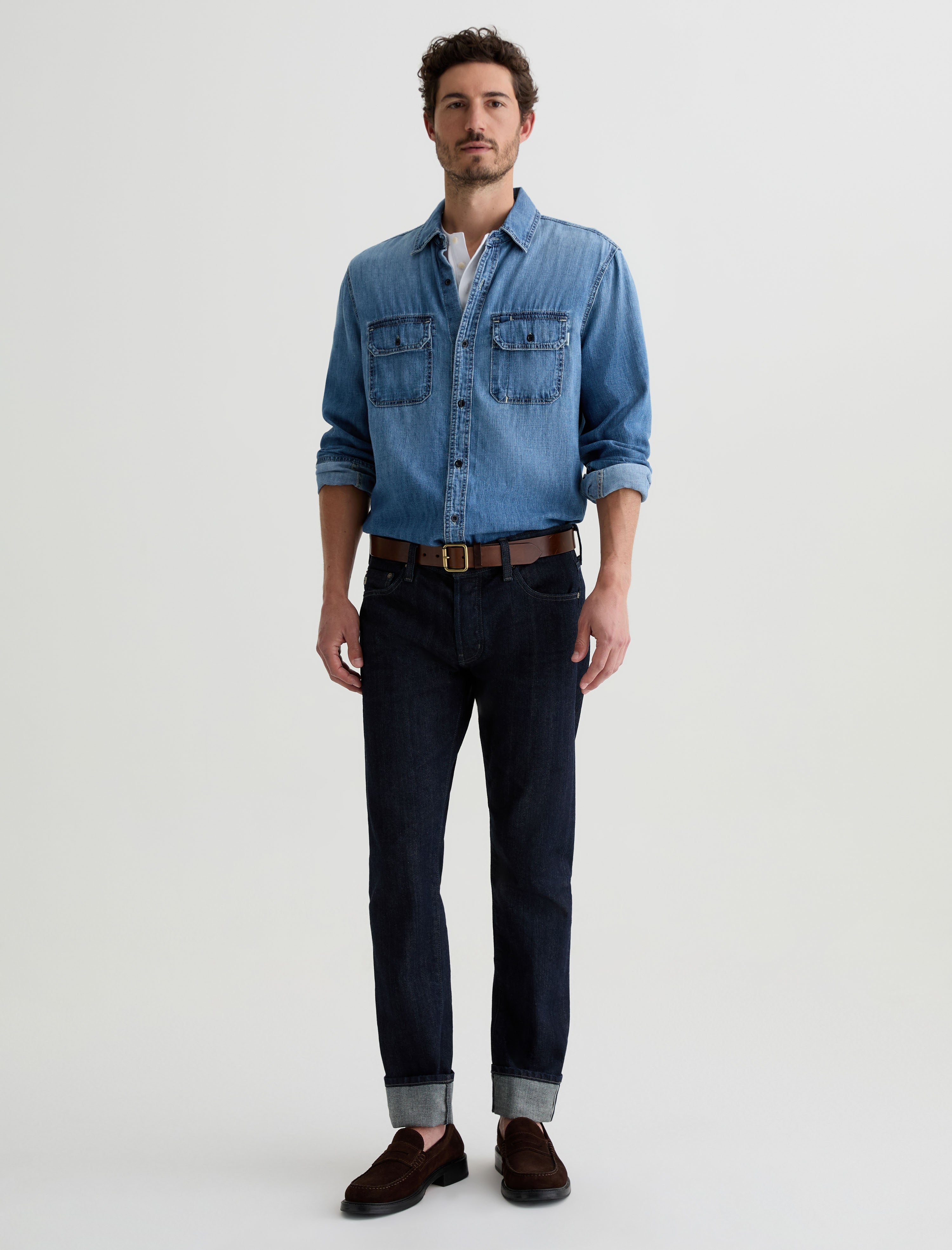 Tellis Selvage Cuffed 1 Year Post Modern Slim Men Bottom Photo 1