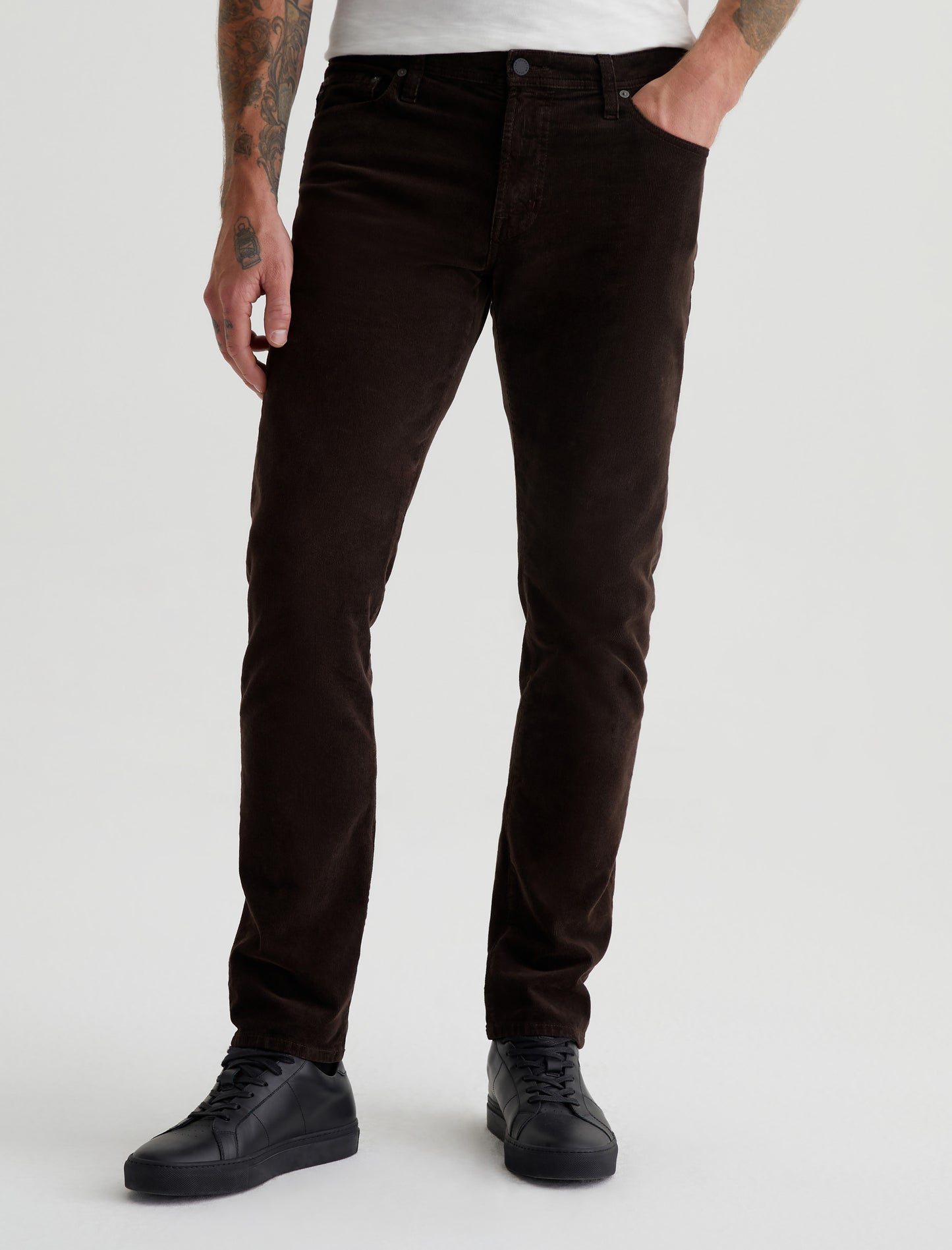 Tellis Sulfur Bitter Chocolate Modern Slim Mens Bottom Photo 2