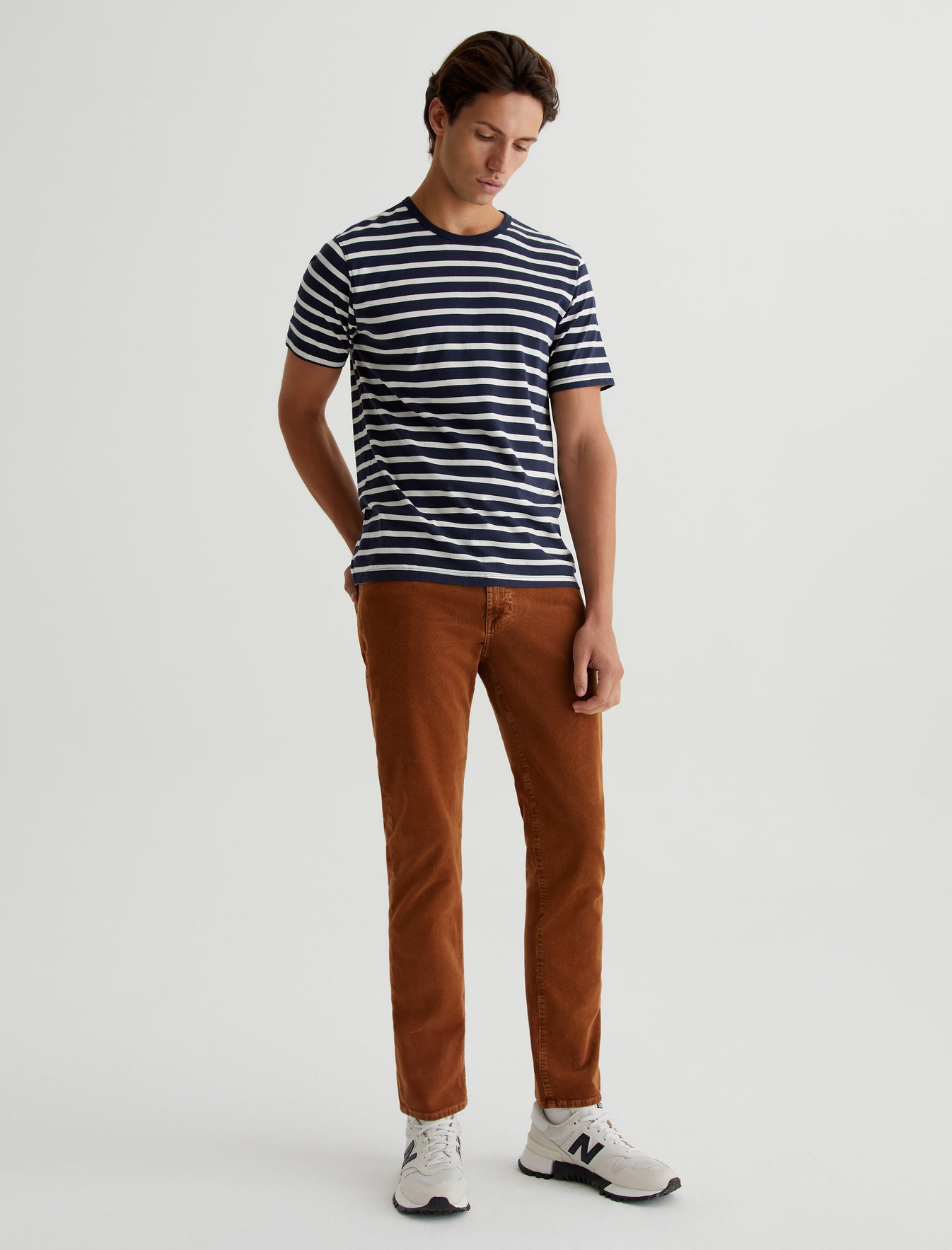 Tellis Sulfur Caramel Modern Slim Mens Bottom Photo 1