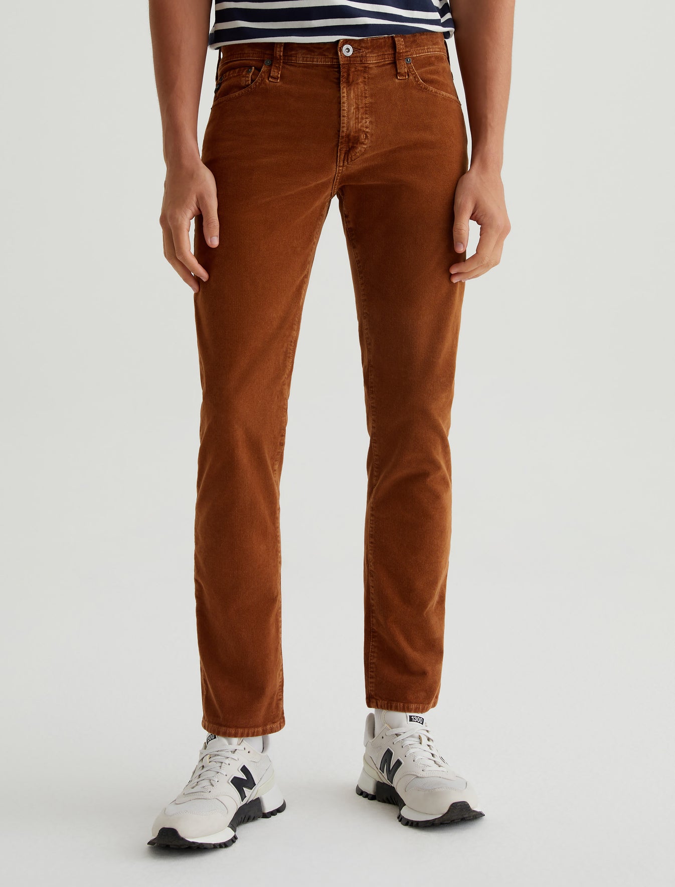 Tellis Sulfur Caramel Modern Slim Mens Bottom Photo 2