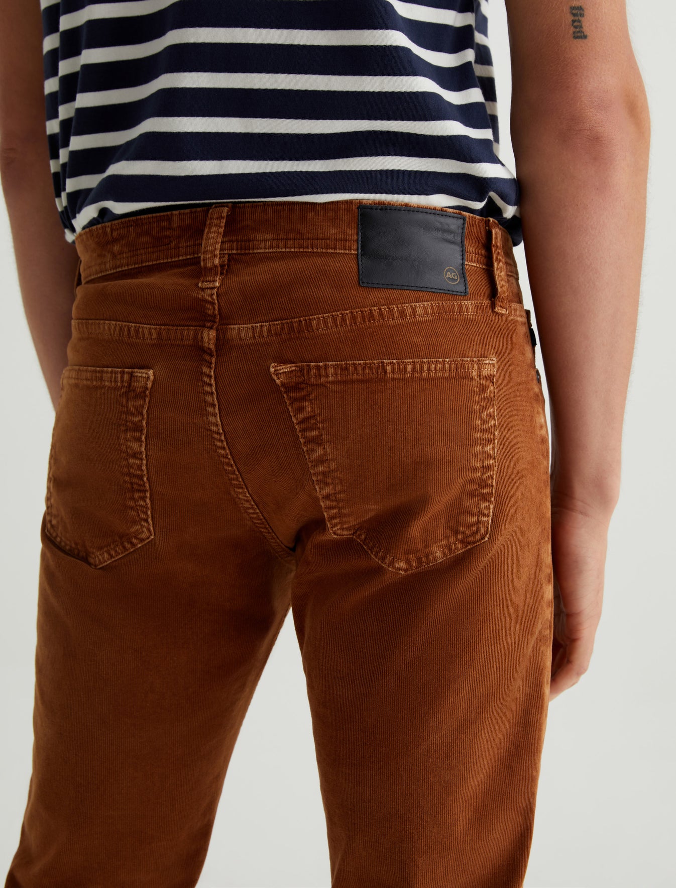 Tellis Sulfur Caramel Modern Slim Mens Bottom Photo 5