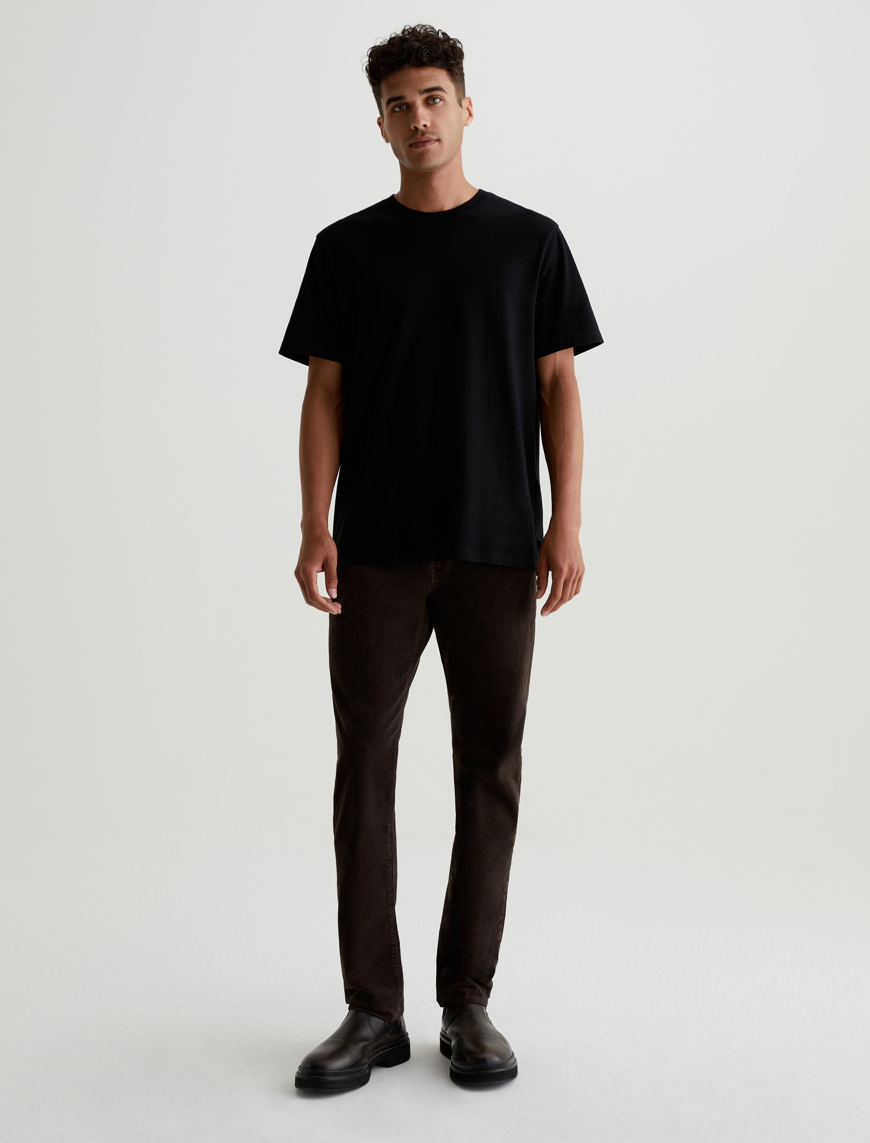 Tellis Corduroy Sulfur Deep Woodland Corduroy Modern Slim Men Bottom Photo 1