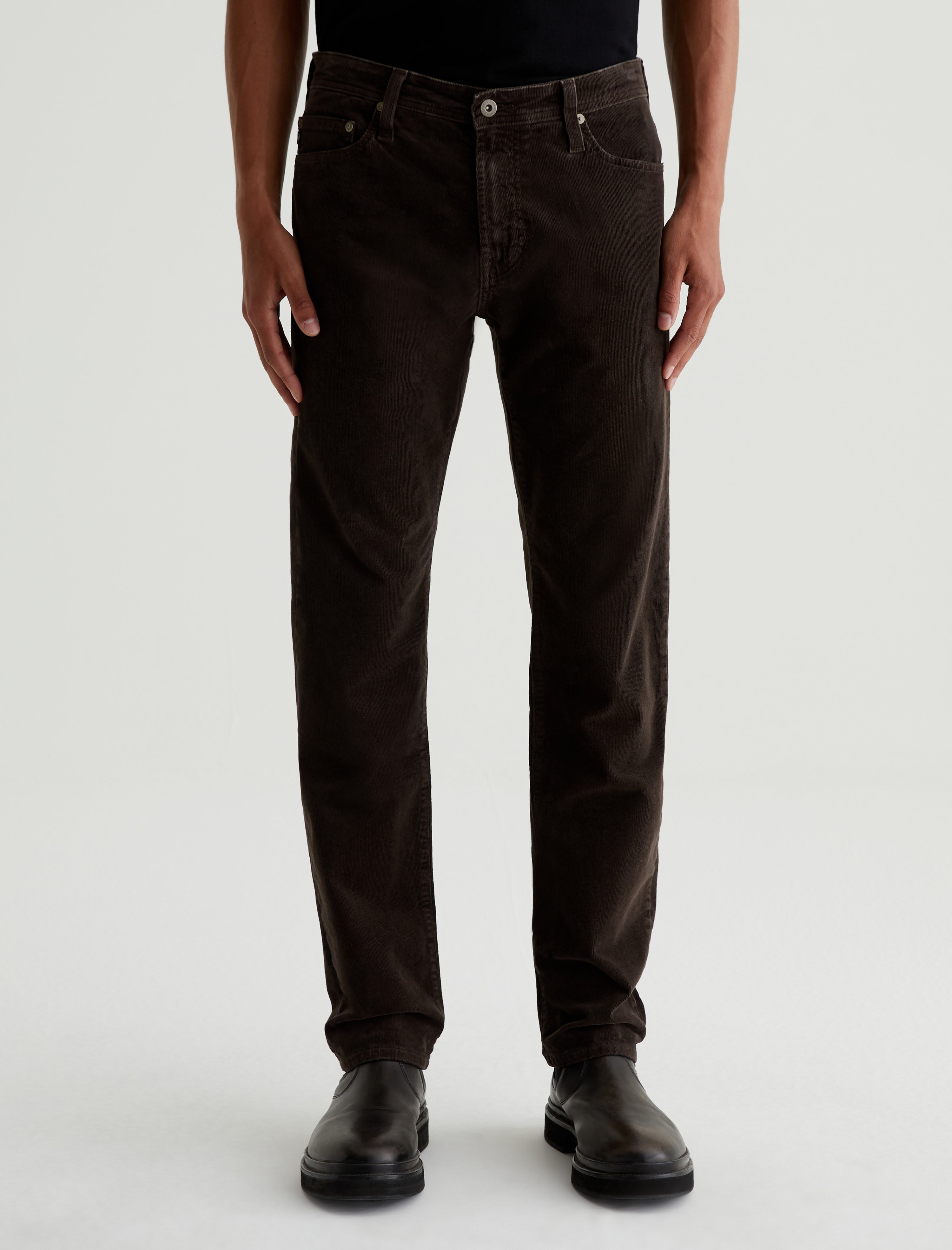 Tellis Corduroy Sulfur Deep Woodland Corduroy Modern Slim Men Bottom Photo 2