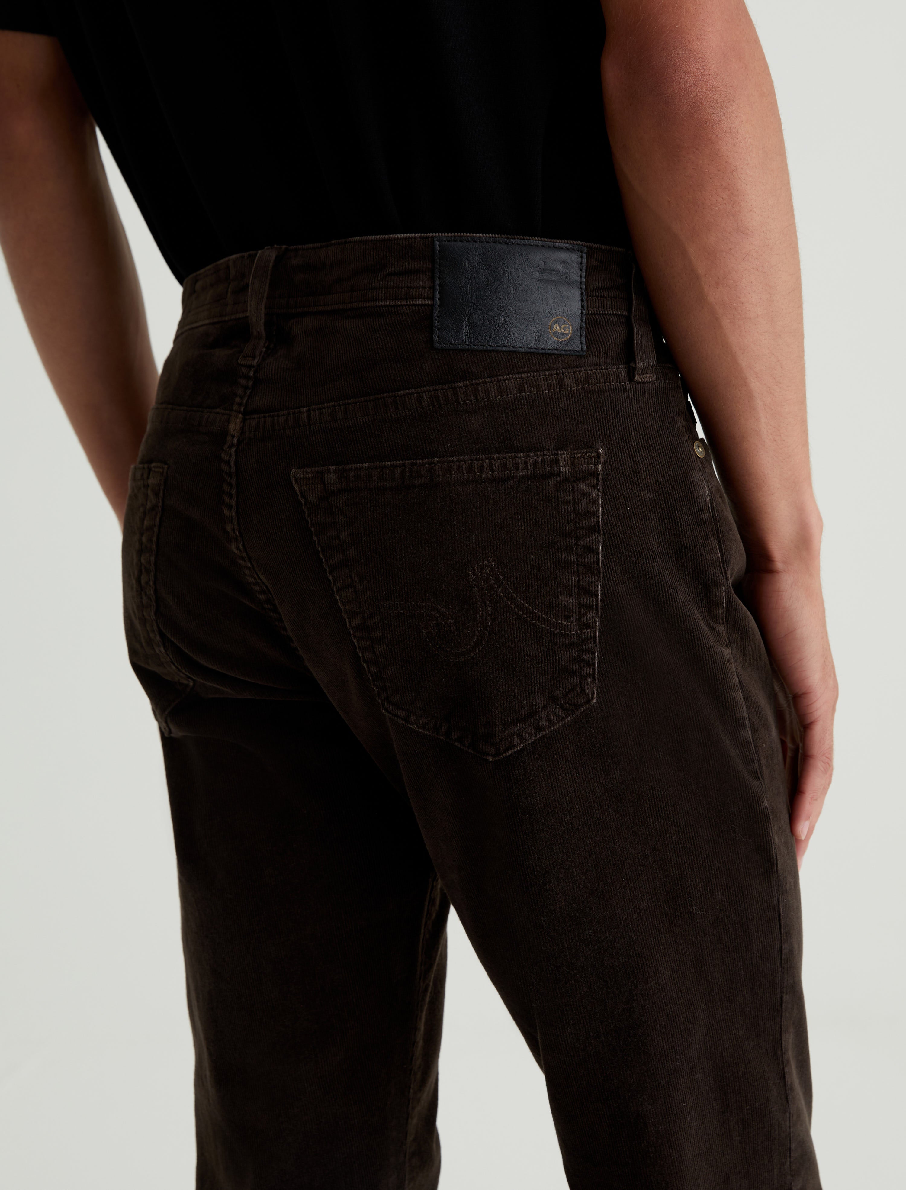 Tellis Corduroy Sulfur Deep Woodland Corduroy Modern Slim Men Bottom Photo 6