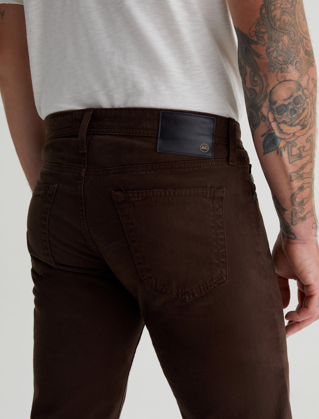 Tellis Bitter Chocolate Modern Slim Mens Bottom Photo 5