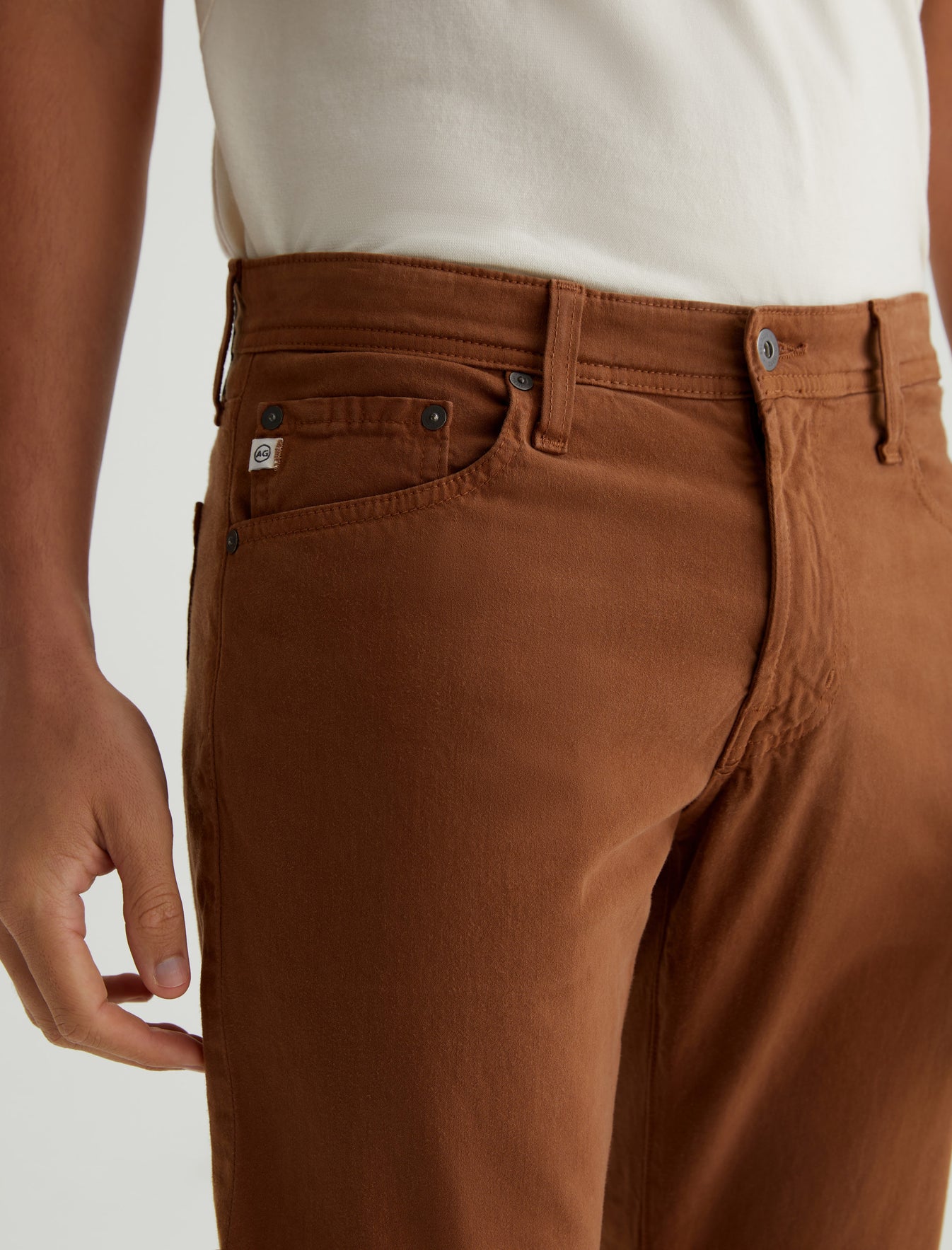 Tellis Caramel Modern Slim Mens Bottom Photo 3