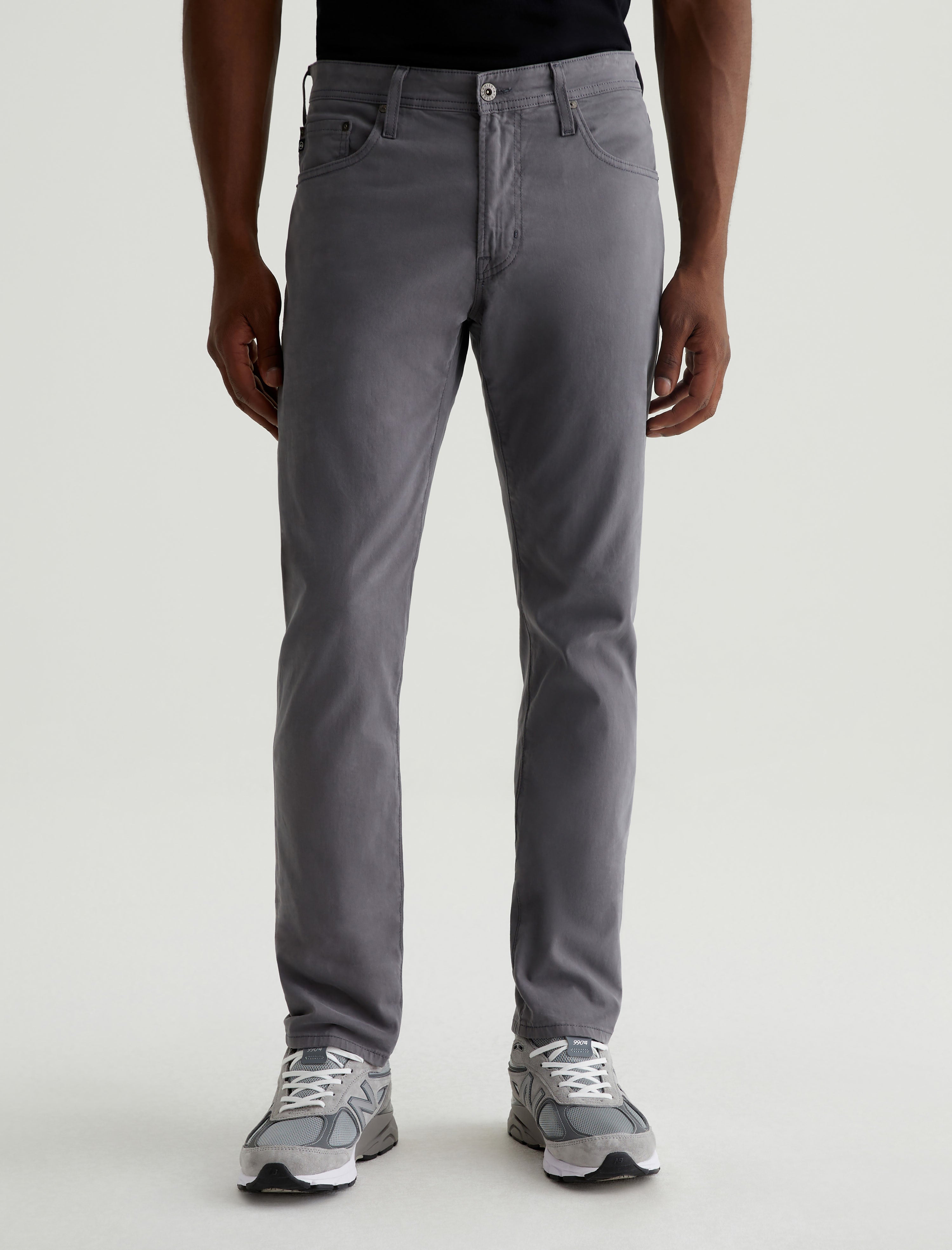 Tellis SUD Folkestone Grey Sueded Modern Slim Men Bottom Photo 2