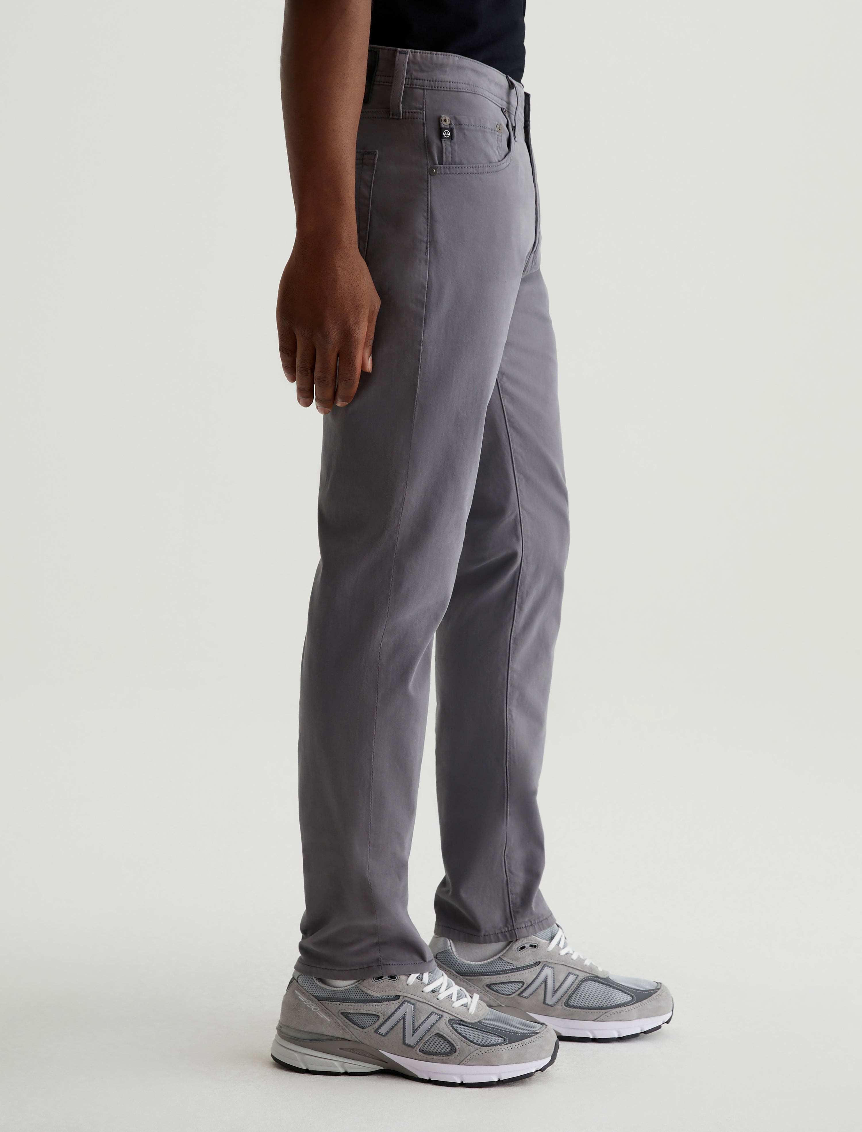 Tellis SUD Folkestone Grey Sueded Modern Slim Men Bottom Photo 4