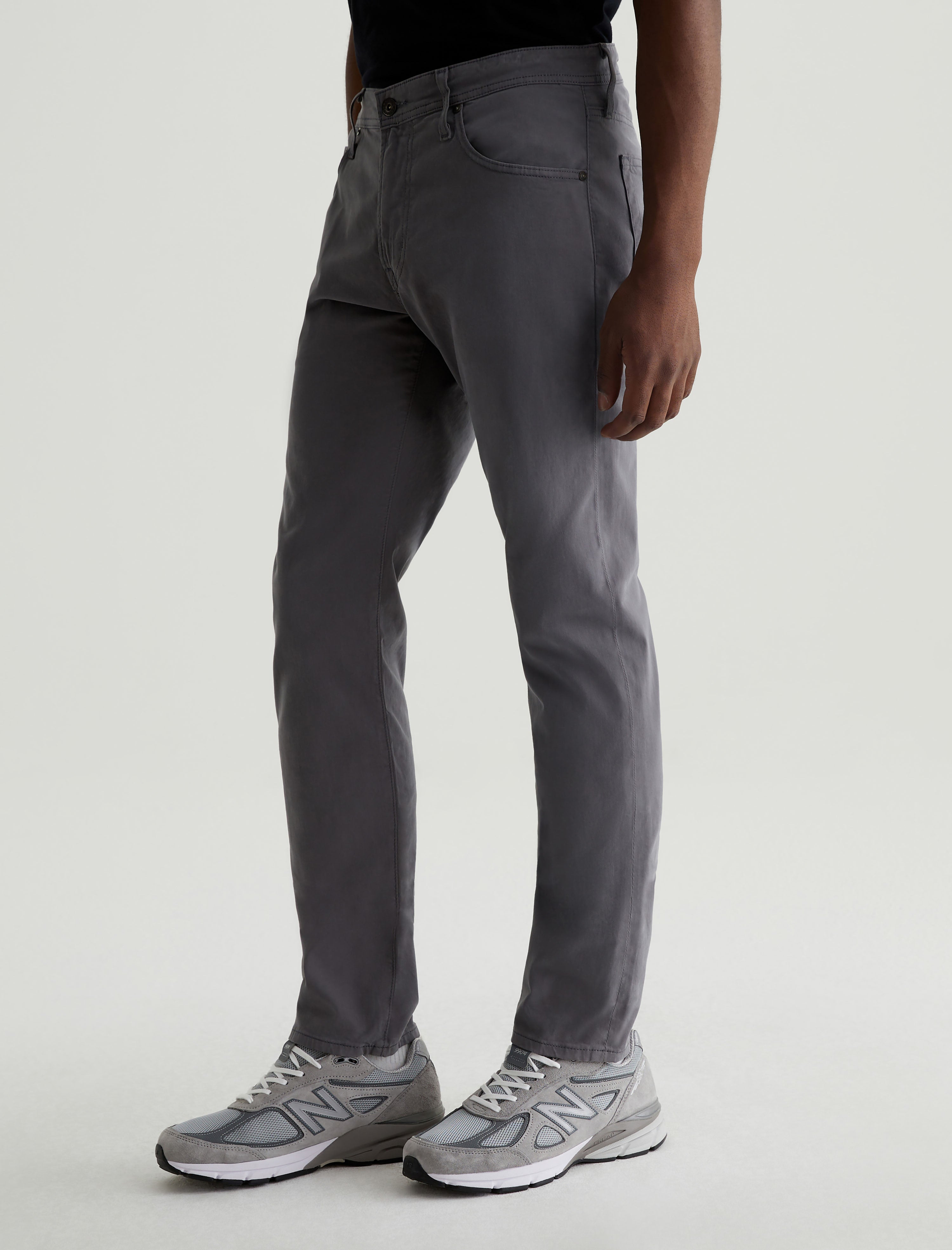 Tellis SUD Folkestone Grey Sueded Modern Slim Men Bottom Photo 5