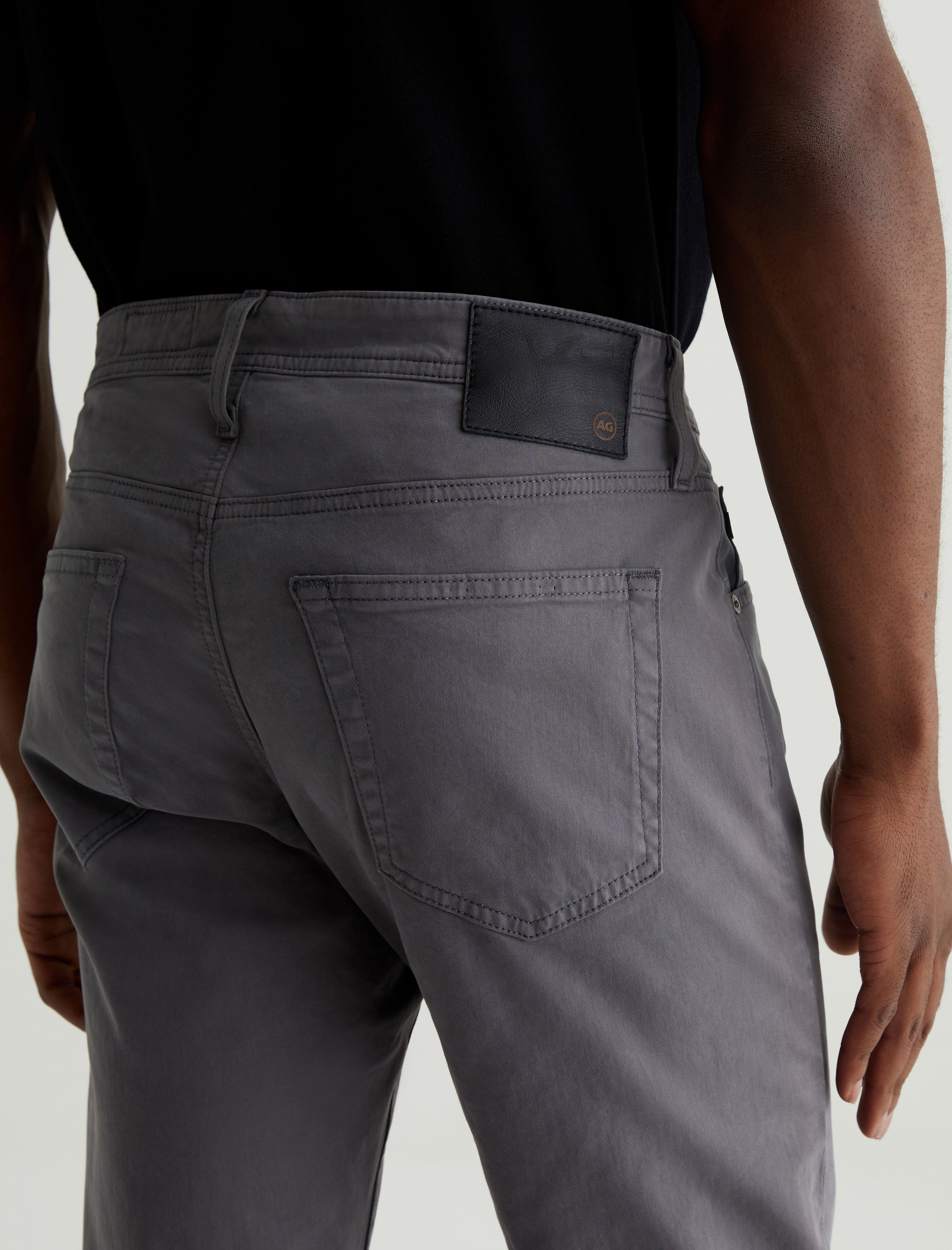 Tellis SUD Folkestone Grey Sueded Modern Slim Men Bottom Photo 6