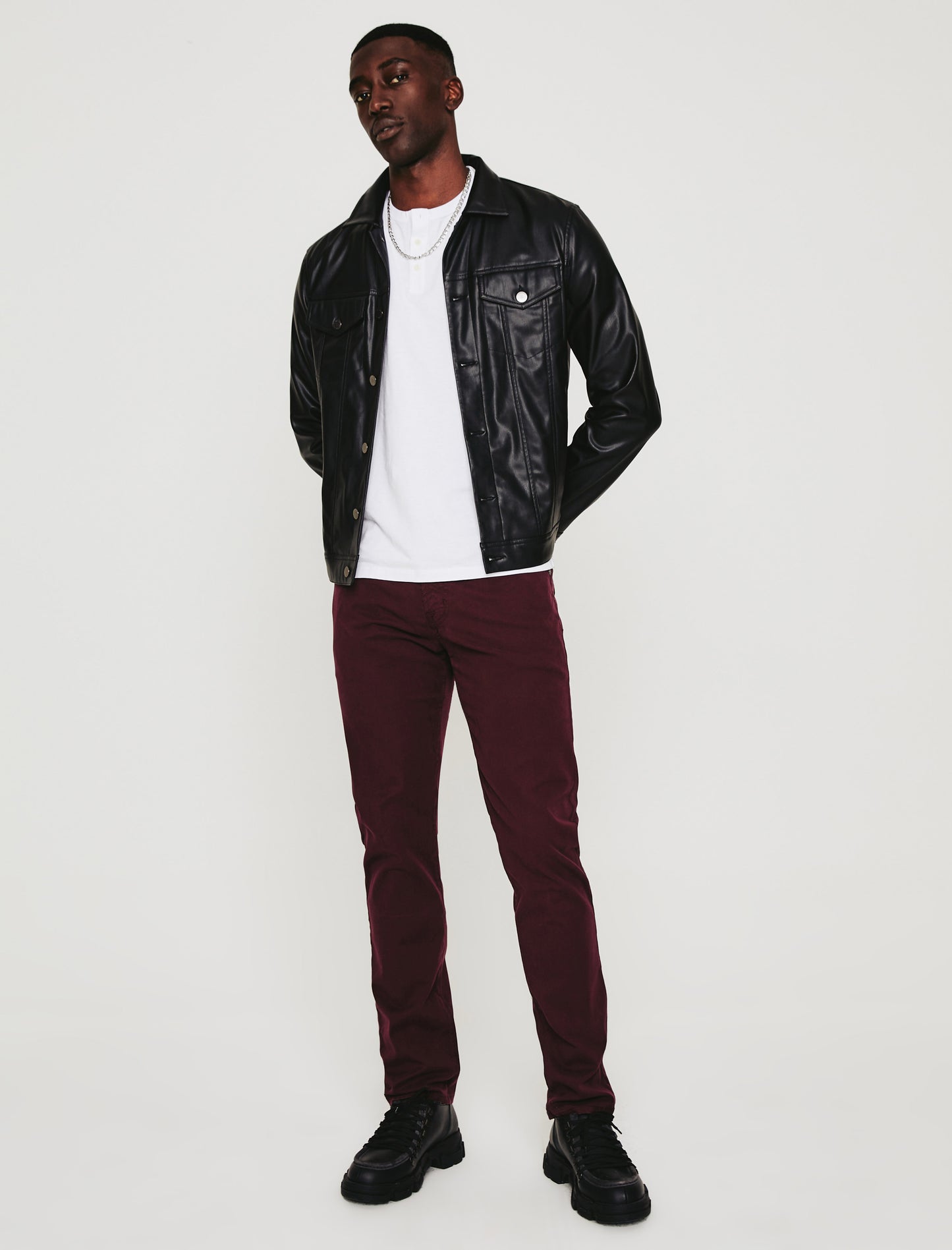 Tellis Maroon Peak Modern Slim Mens bottom Photo 1