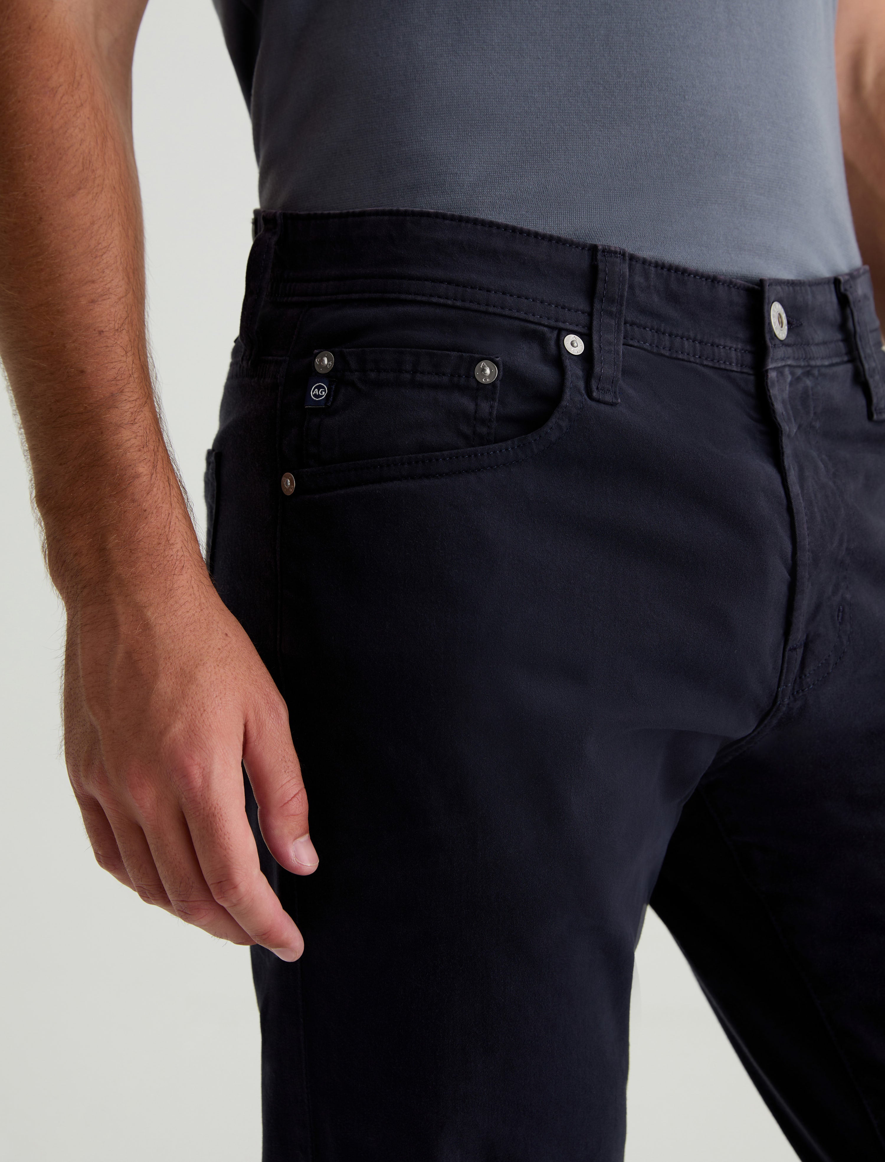 Tellis SUD New Navy Sueded Modern Slim Men Bottom Photo 3
