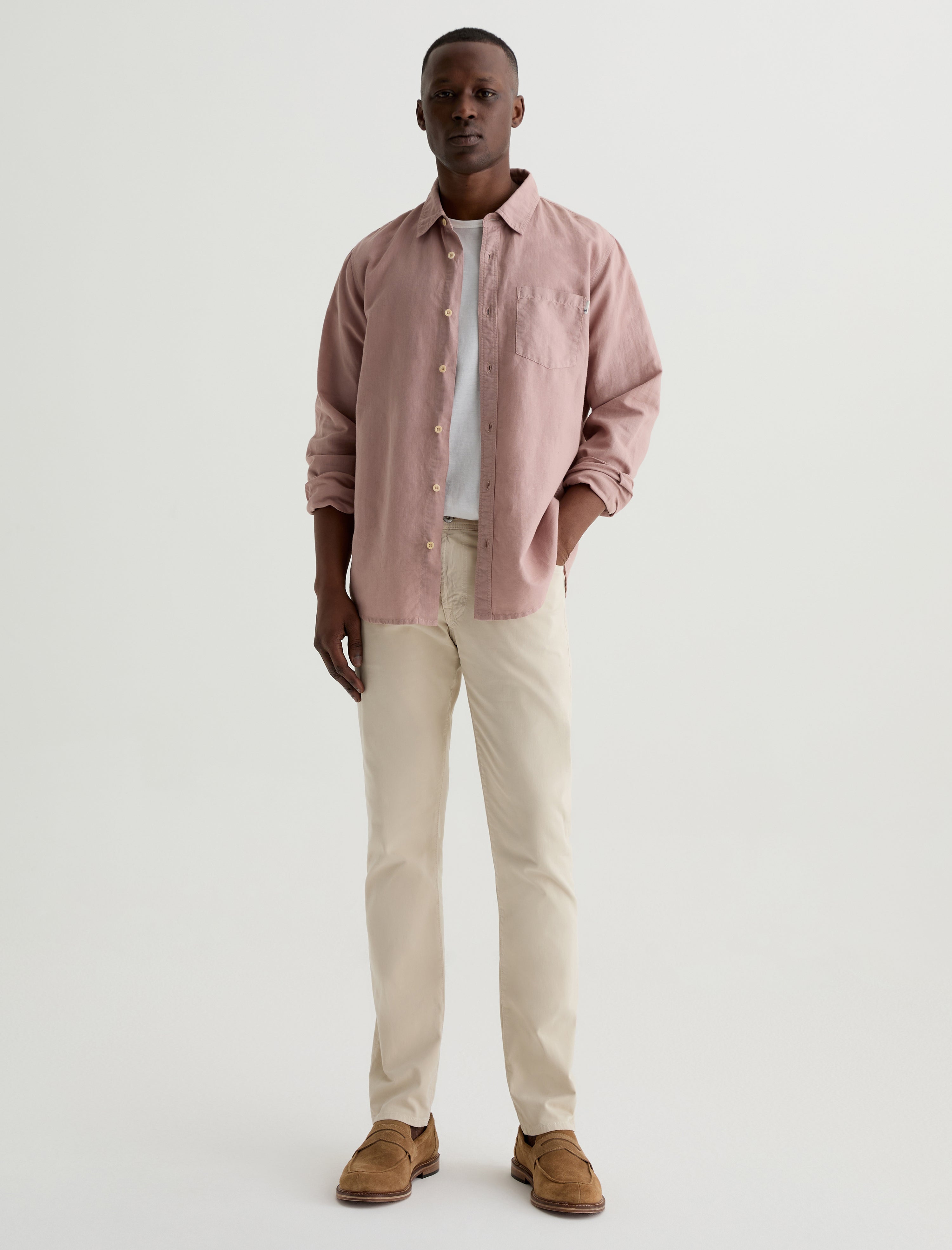 Tellis Natural Ivory Modern Slim Men Bottom Photo 1