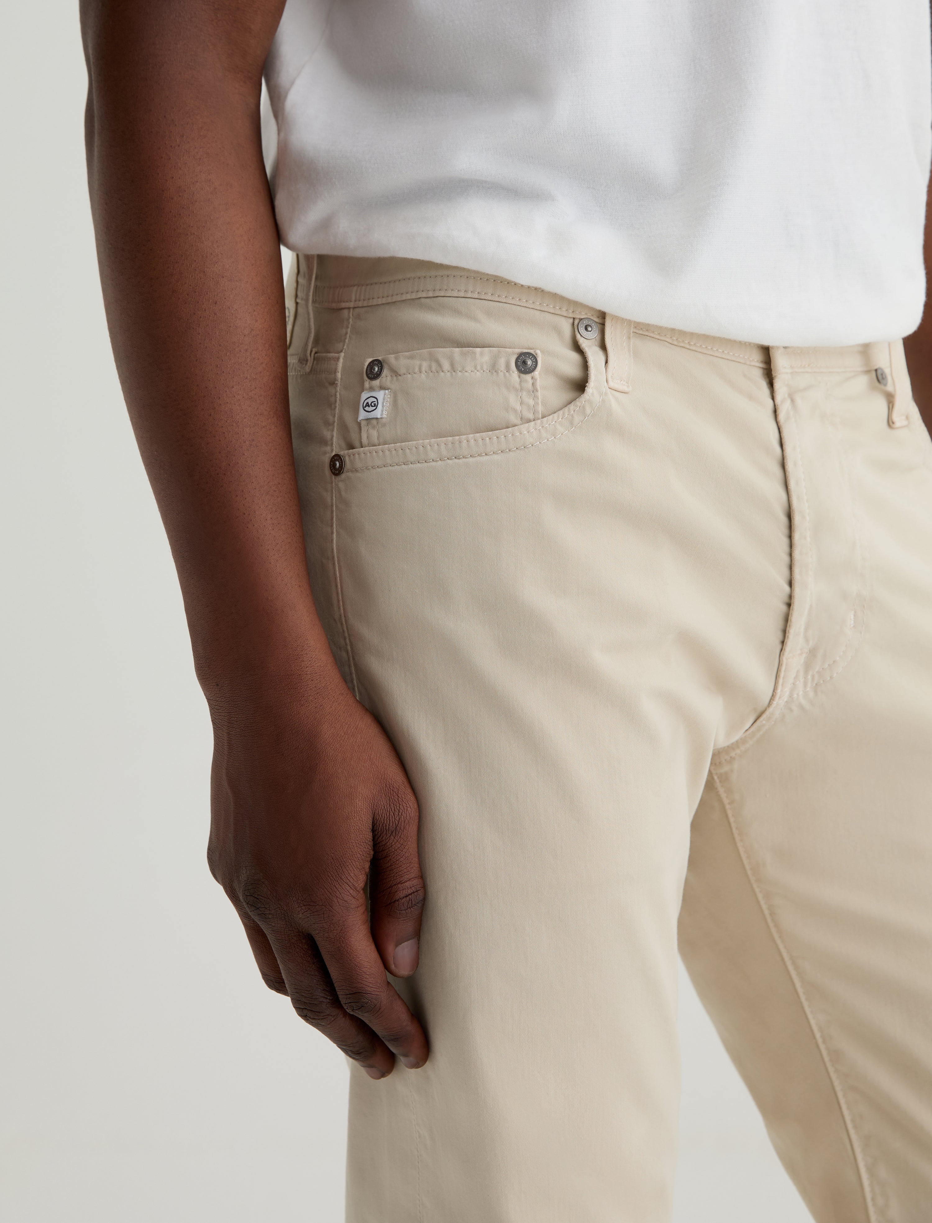 Tellis Natural Ivory Modern Slim Men Bottom Photo 3