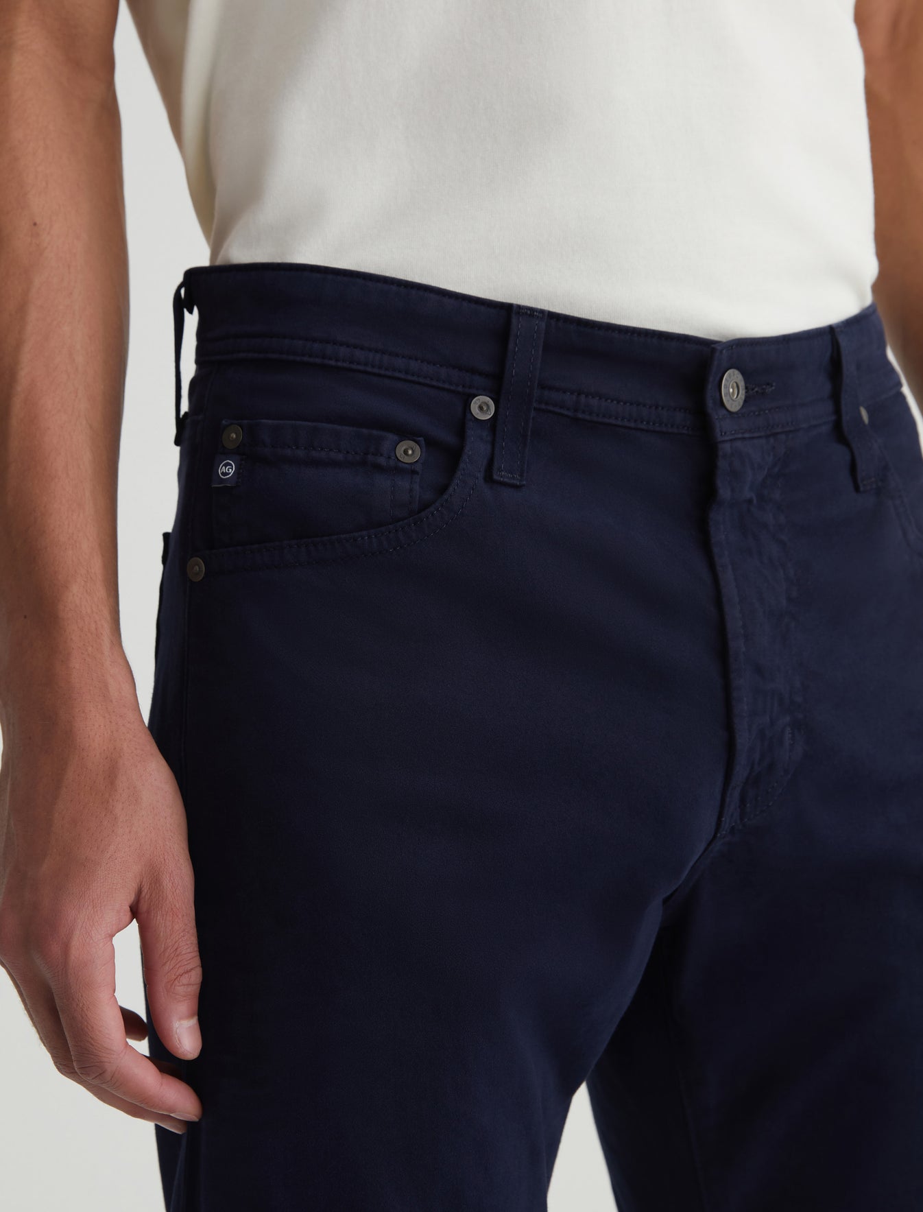 Tellis Rich Navy Modern Slim Mens bottom  Photo 3