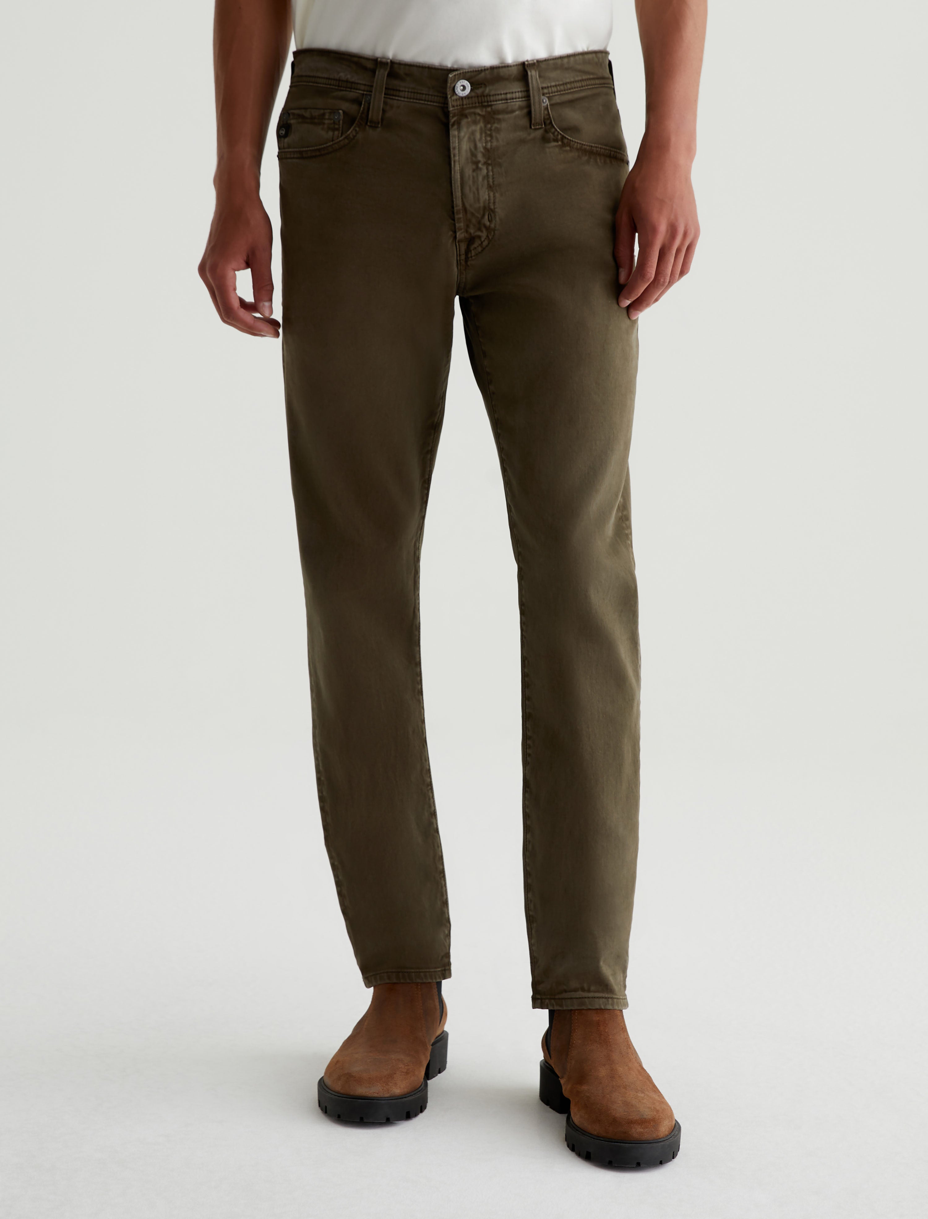 Tellis SUD Sulfur Dried Cedar Sueded Modern Slim Men Bottom Photo 2