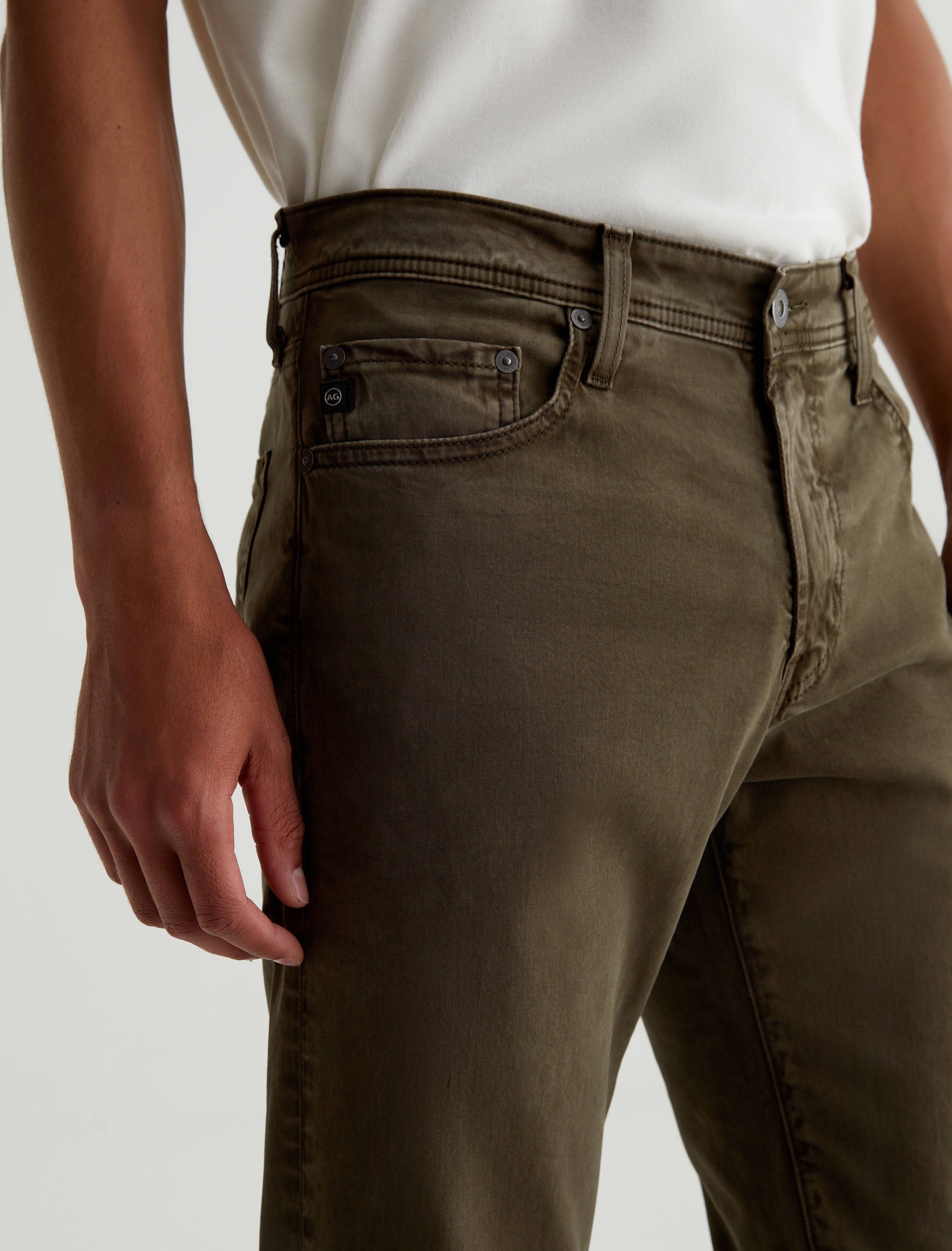 Tellis SUD Sulfur Dried Cedar Sueded Modern Slim Men Bottom Photo 3