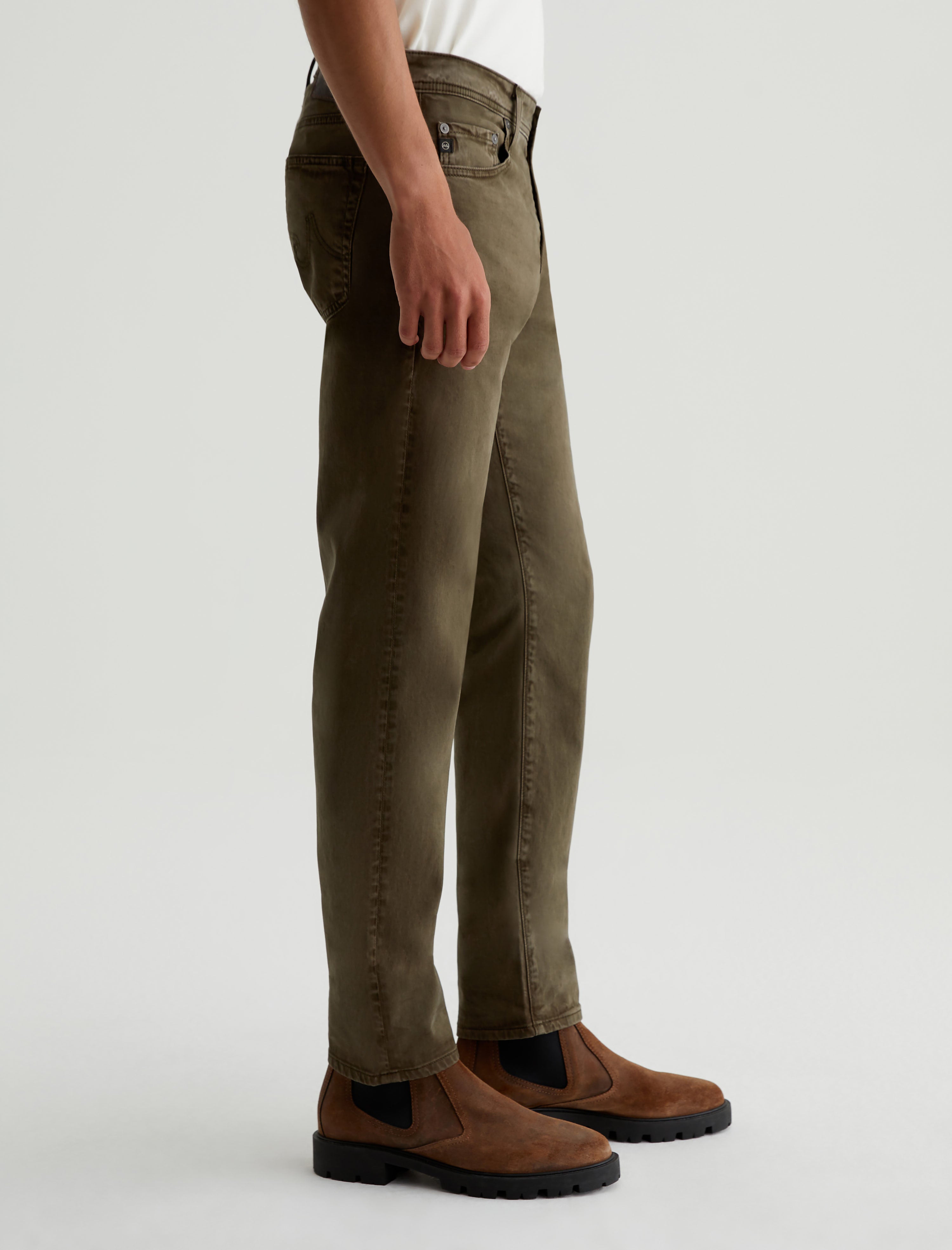 Tellis SUD Sulfur Dried Cedar Sueded Modern Slim Men Bottom Photo 4