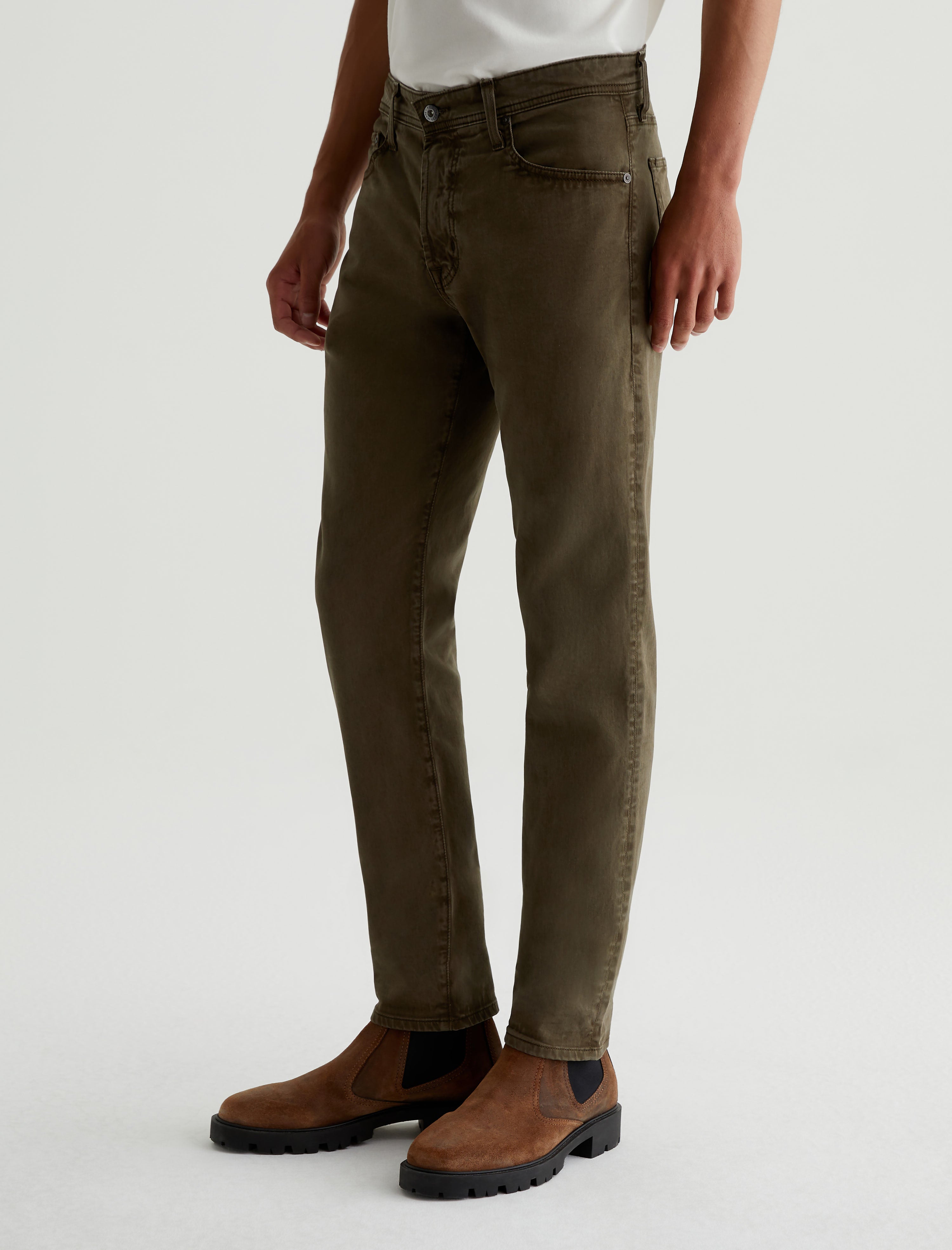Tellis SUD Sulfur Dried Cedar Sueded Modern Slim Men Bottom Photo 5
